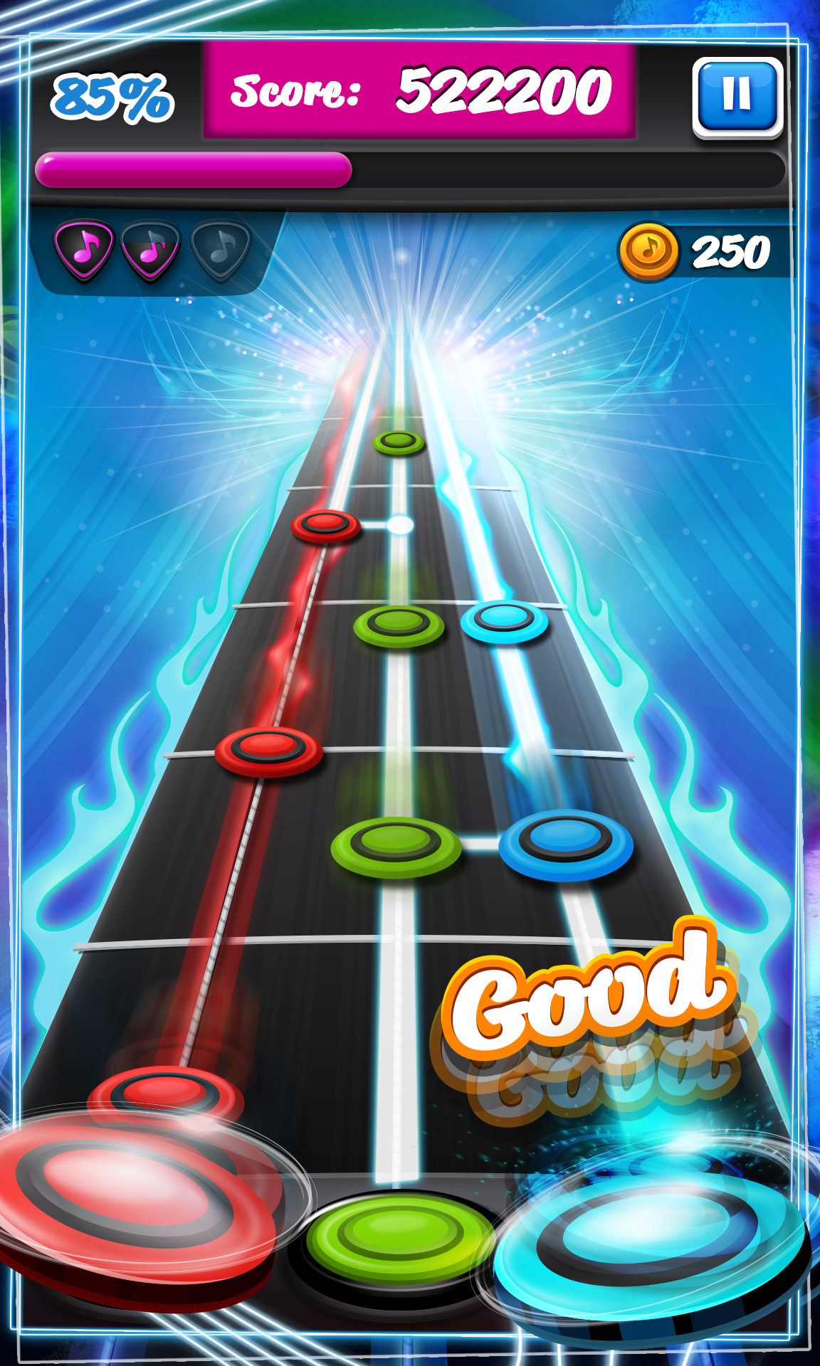 اسکرین شات 1 بازی Rock Hero - Guitar Music Game