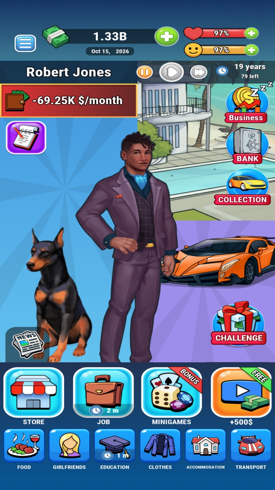 اسکرین شات 5 بازی شبیه سازی ثروتمندان | نسخه مود شده