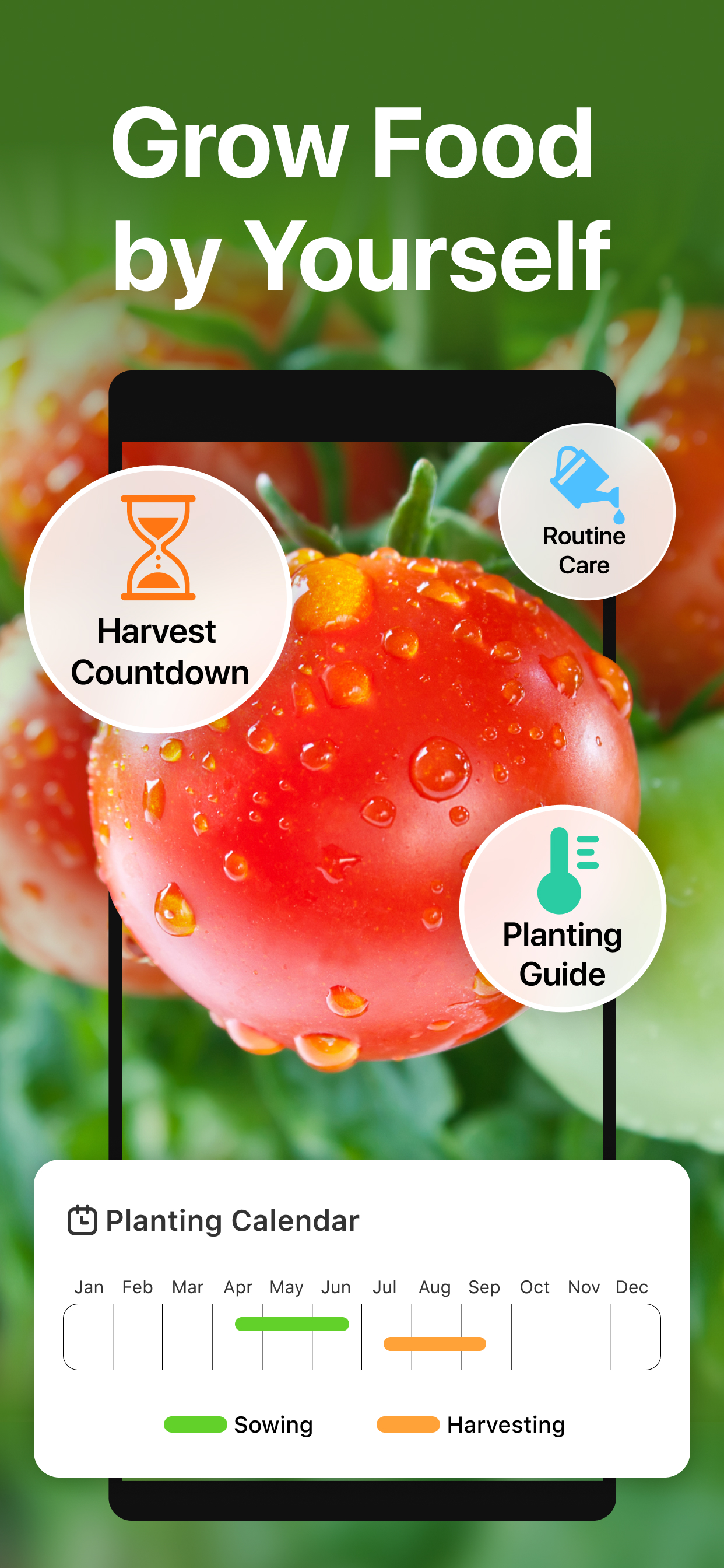اسکرین شات 1 برنامه GrowIt: Vegetable Garden Care