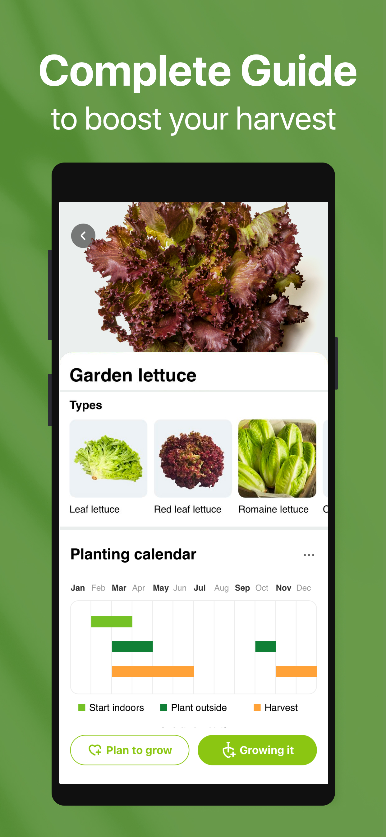 اسکرین شات 5 برنامه GrowIt: Vegetable Garden Care