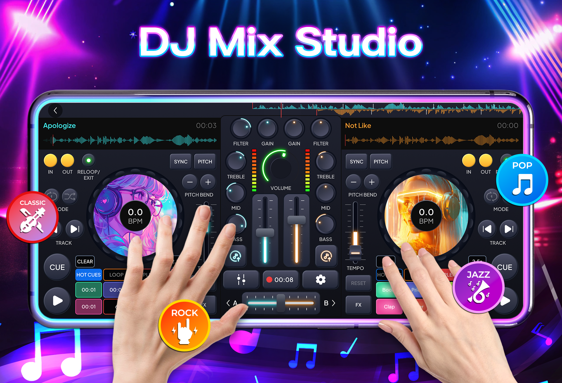 اسکرین شات 1 برنامه DJ Mixer Studio: DJ Mix Music