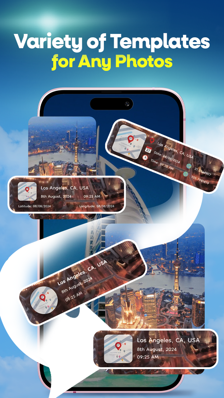 اسکرین شات 5 برنامه Geotag Map Camera Location App