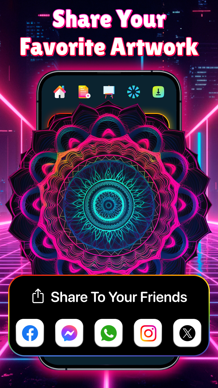 اسکرین شات 5 برنامه Doodle Art - Glow Drawing App