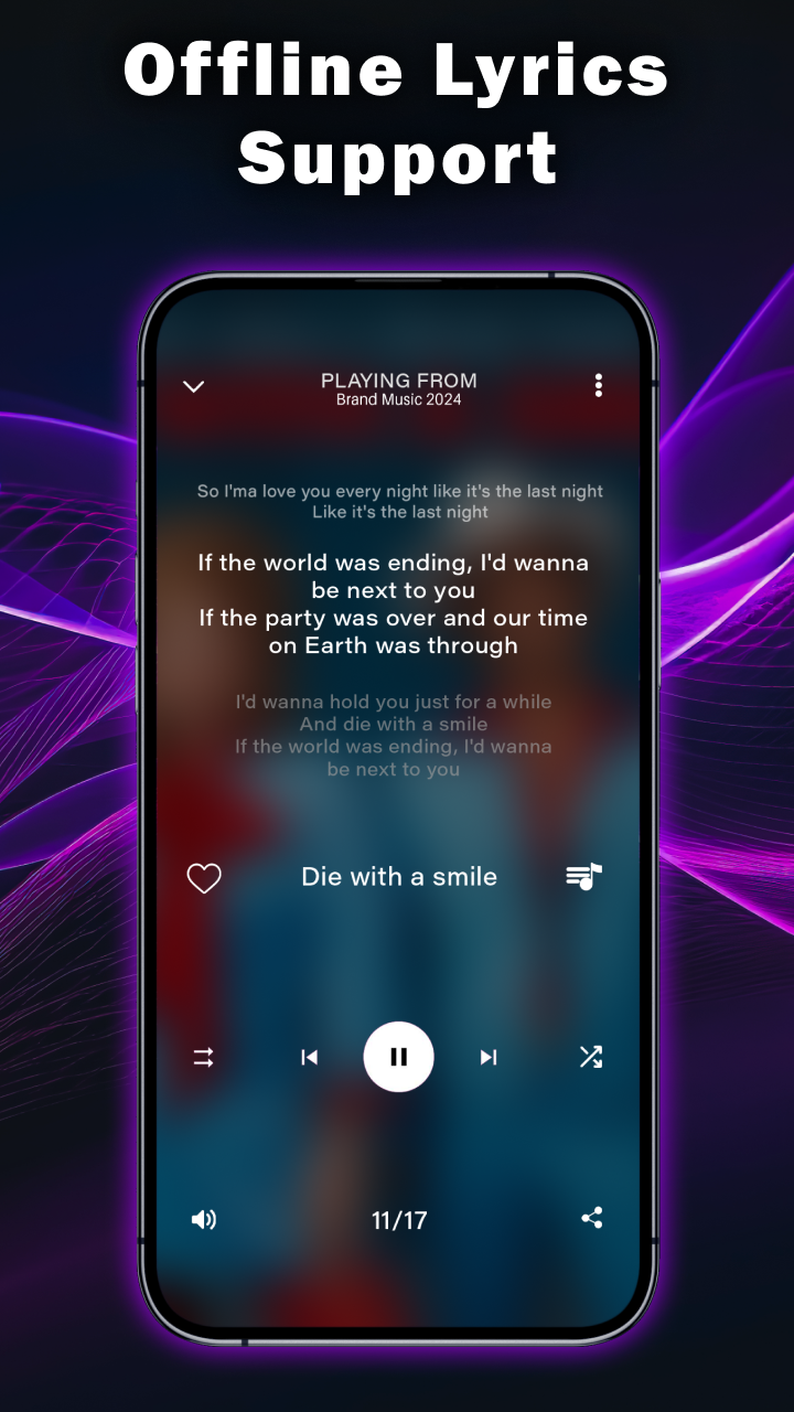 اسکرین شات 2 برنامه Music Player: Play MP3 Offline