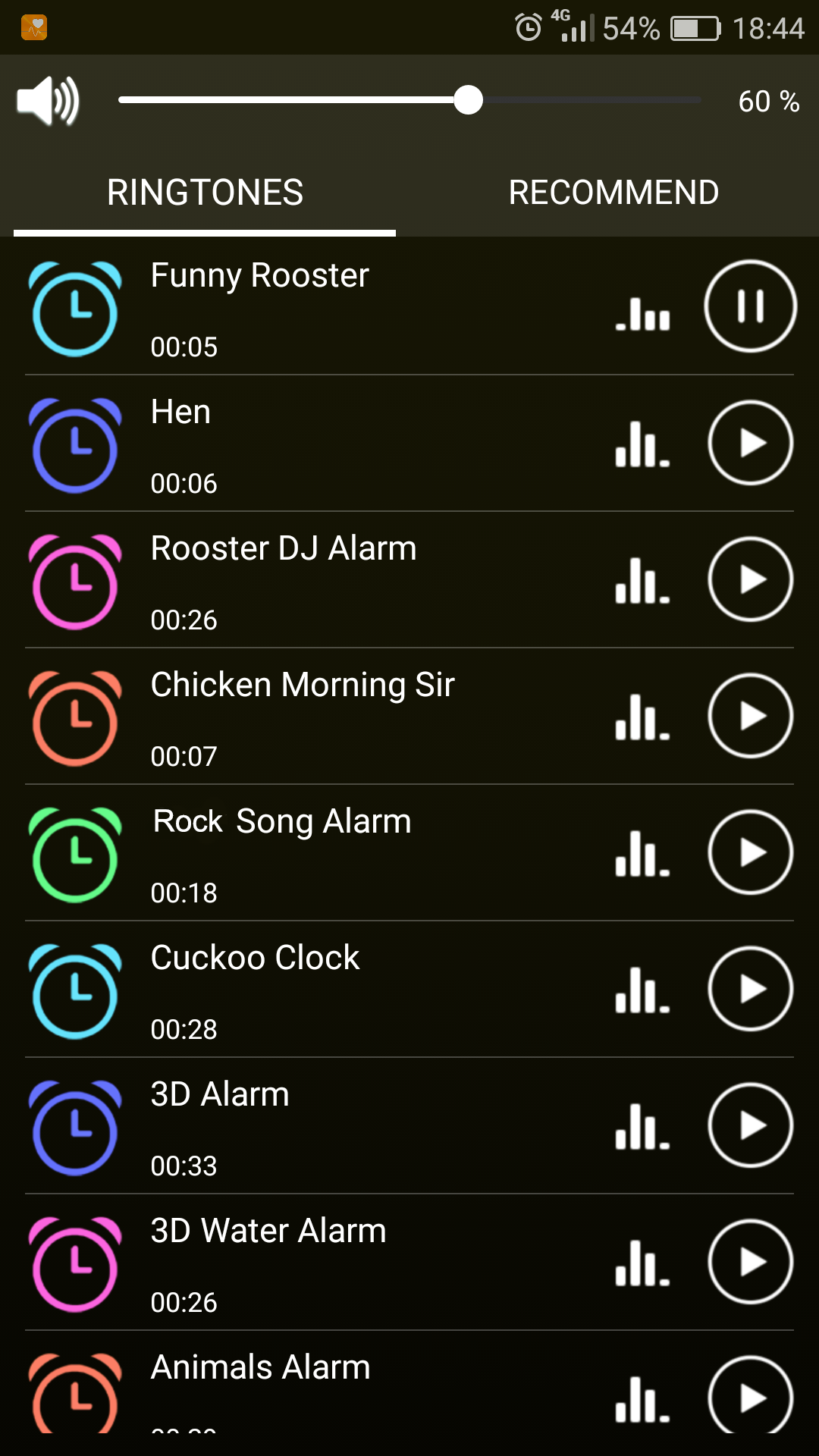 اسکرین شات 2 برنامه Funny Alarm Clock Ringtones