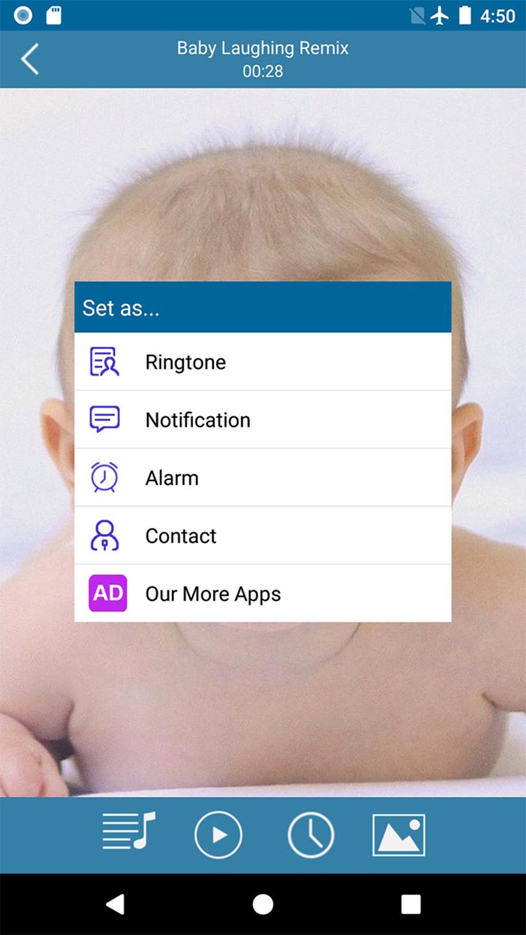 اسکرین شات 4 برنامه Baby Sounds Ringtones