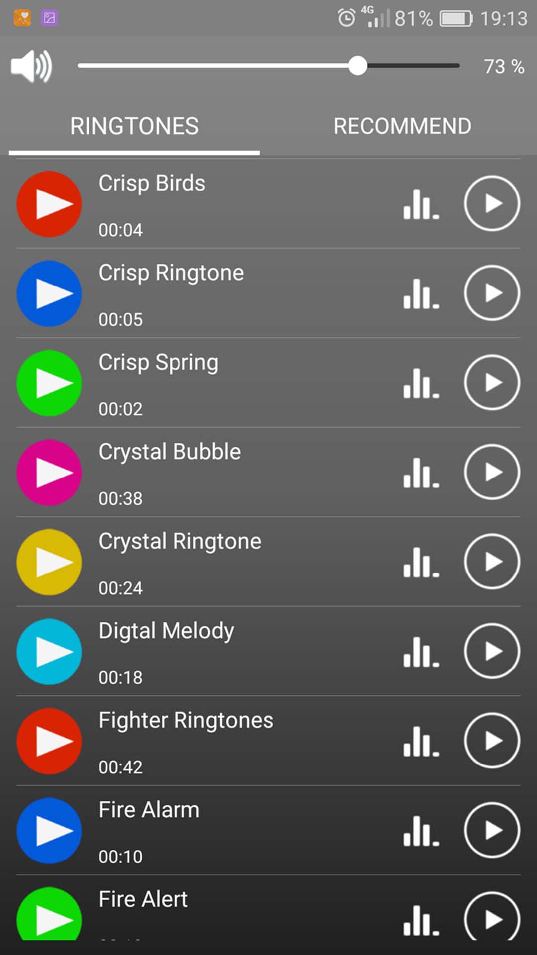 اسکرین شات 3 برنامه Loud Ringtones