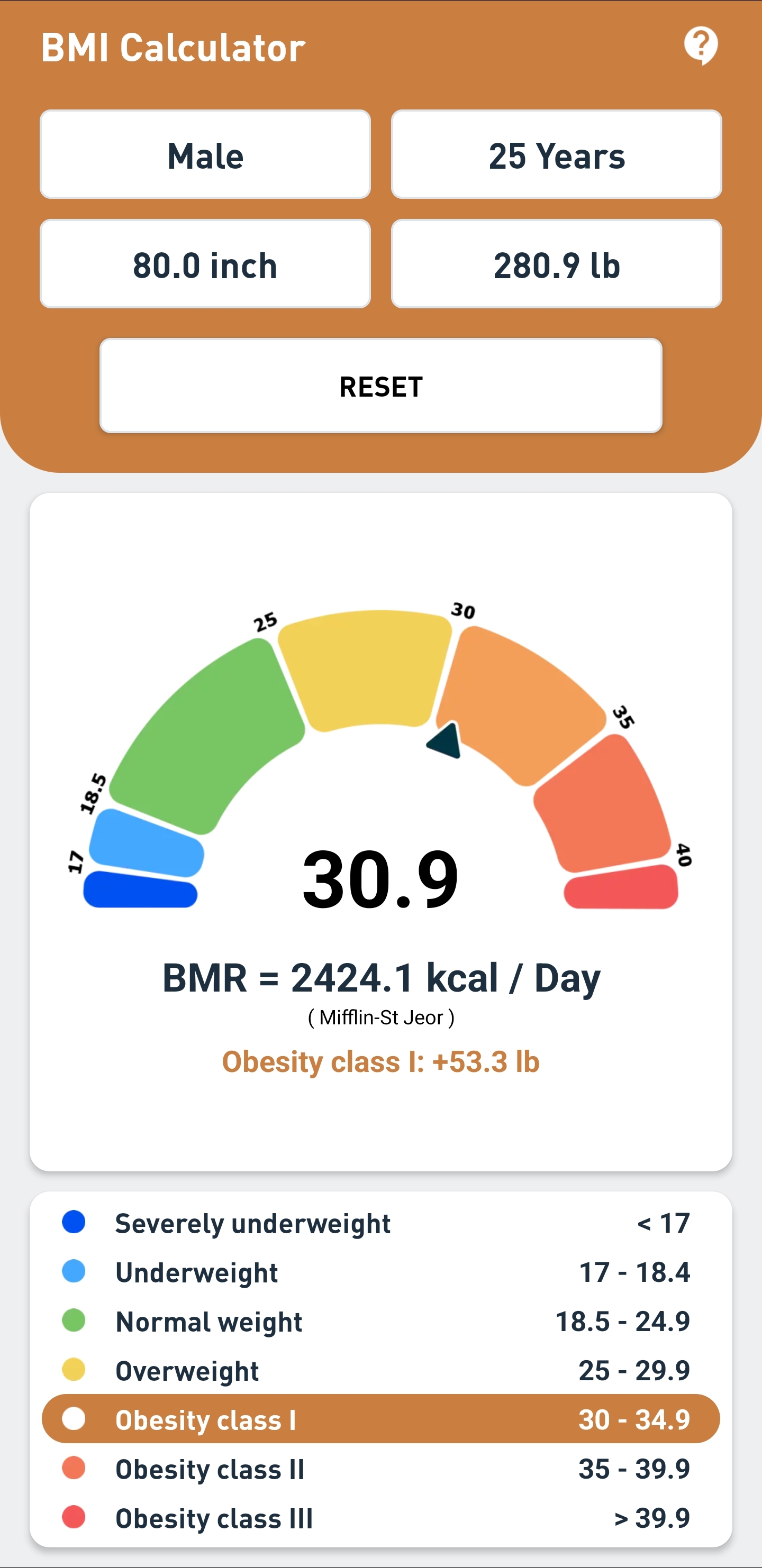 اسکرین شات 6 برنامه BMI Calculator