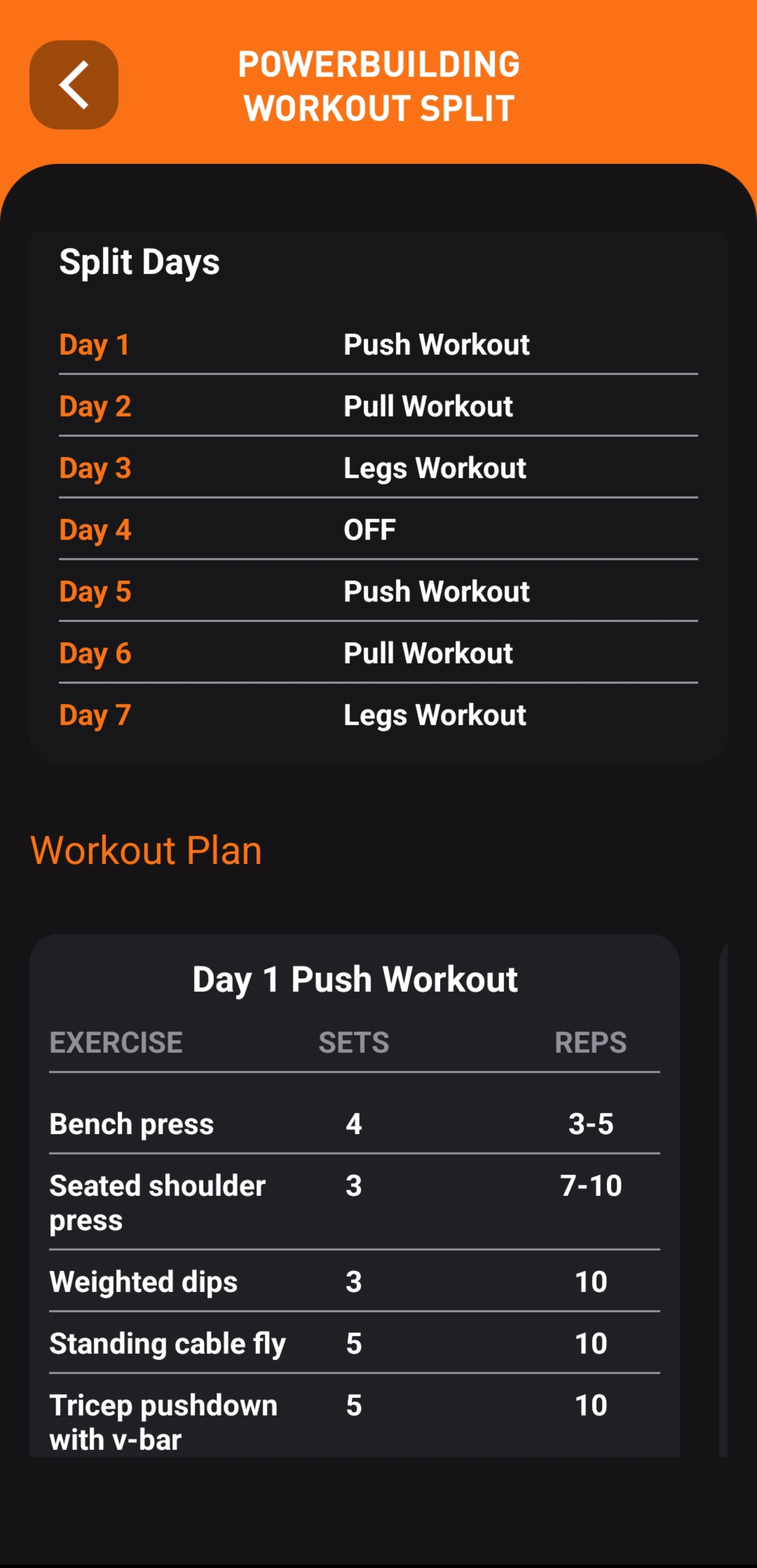 اسکرین شات 6 برنامه Gym Workout Plan - Weight Loss