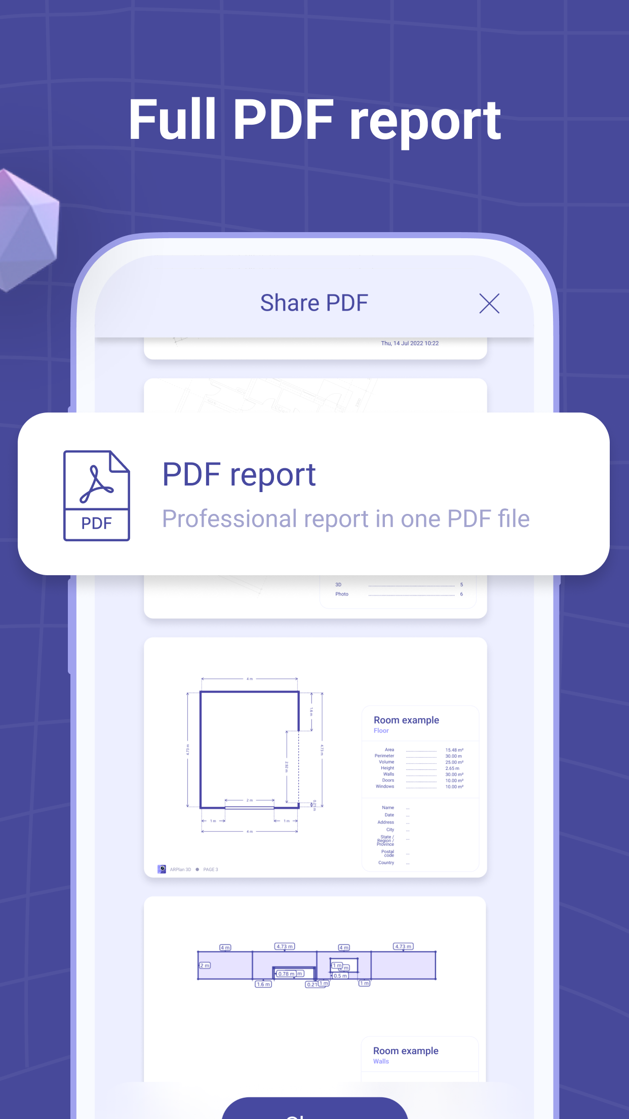 اسکرین شات 8 برنامه AR Plan 3D Measure: قياس الطول