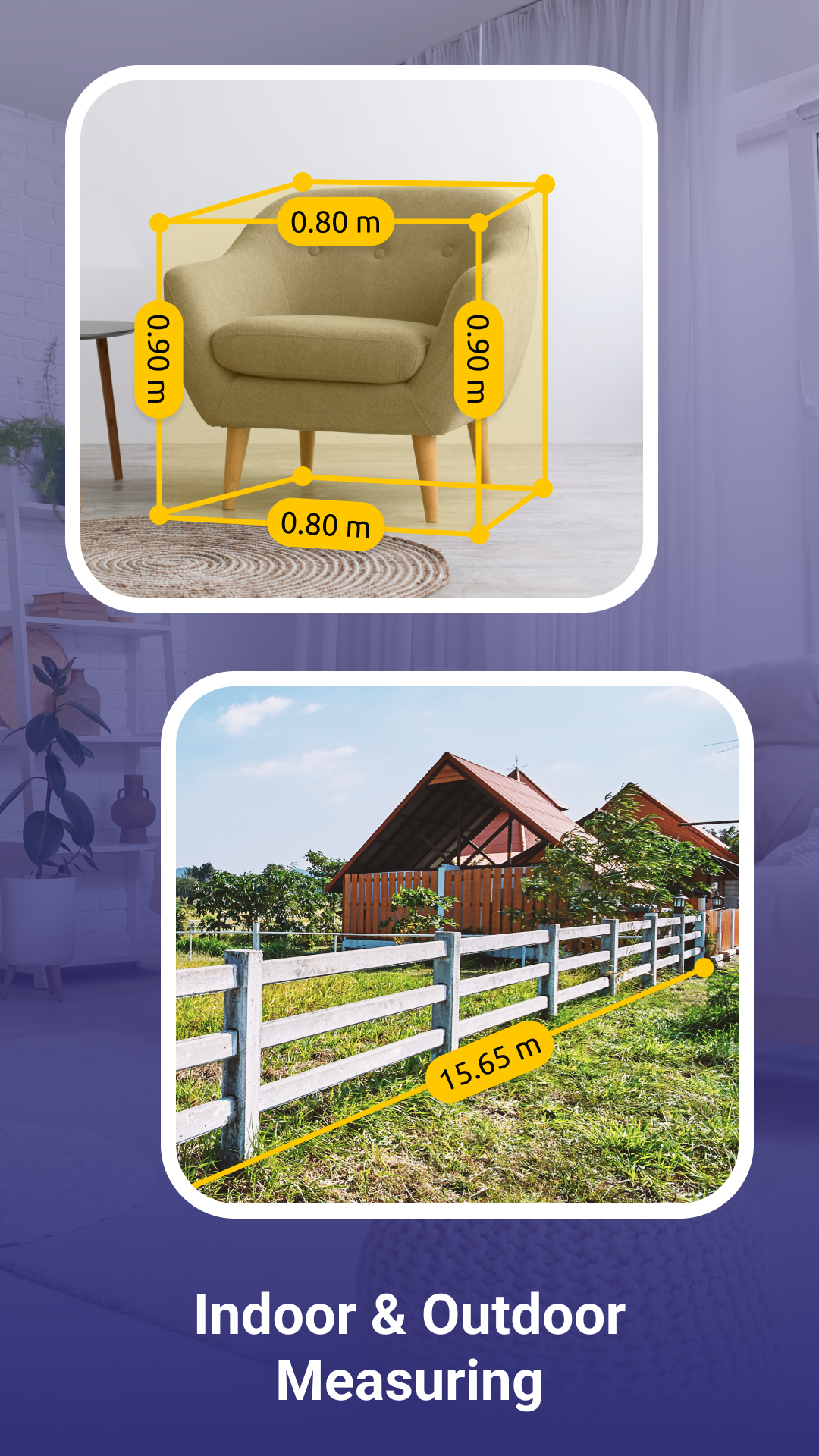 اسکرین شات 5 برنامه AR Ruler: Tape Measure in AR