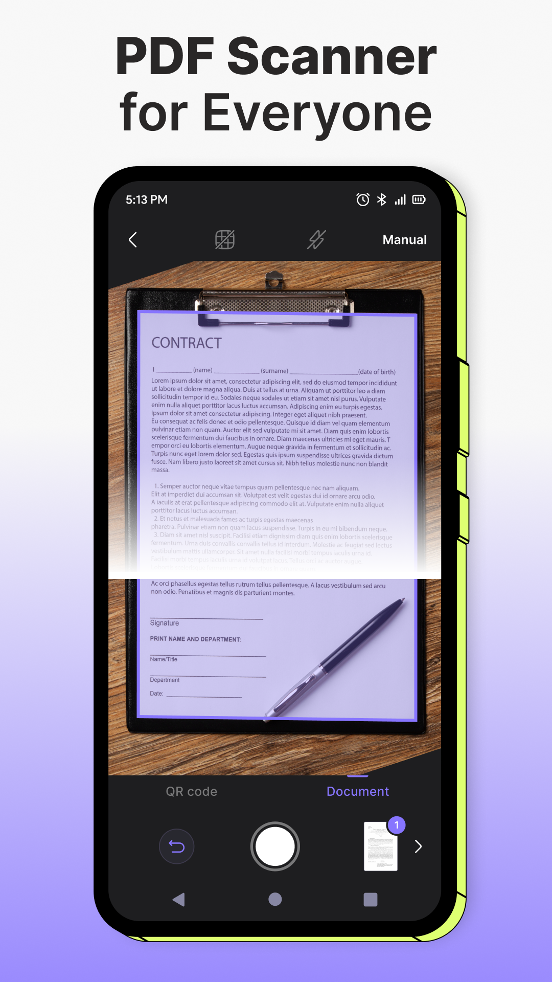 اسکرین شات 1 برنامه PDF Scanner & Document Sign
