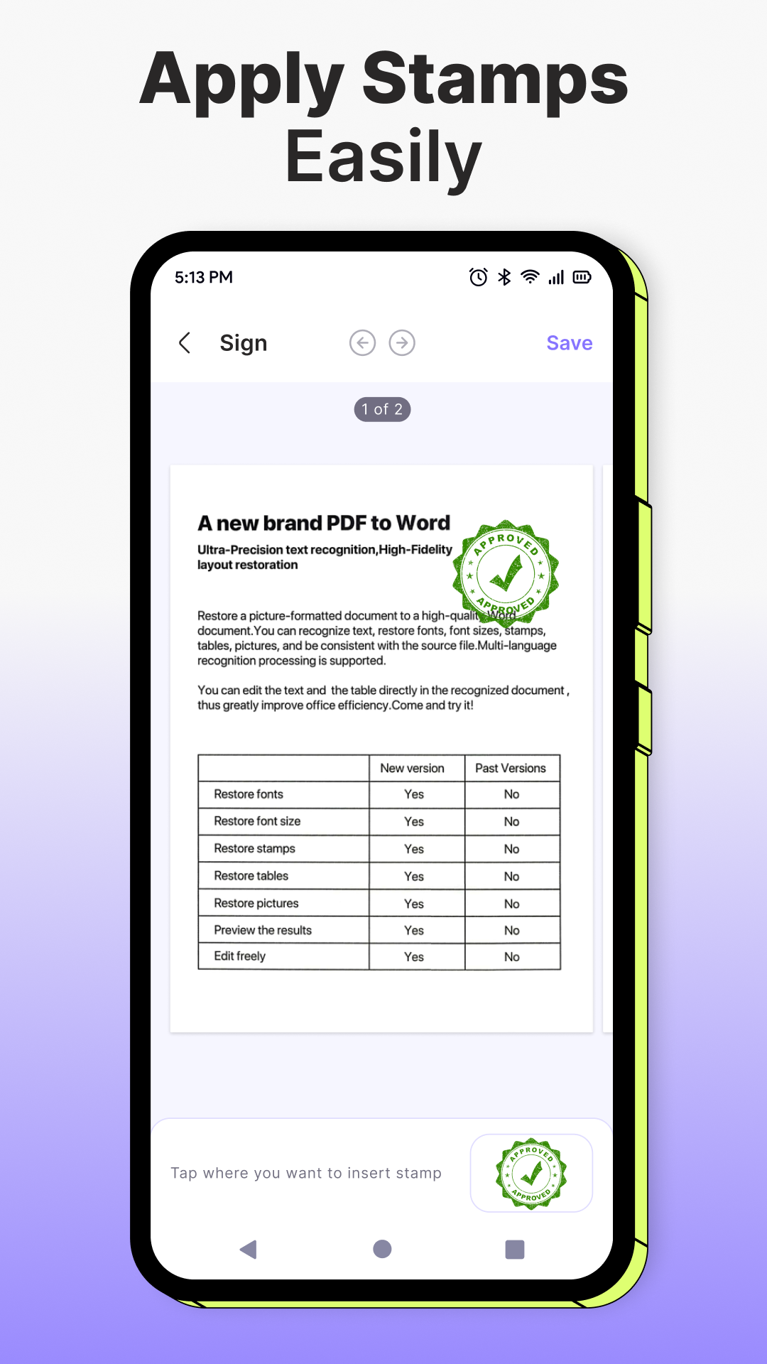 اسکرین شات 5 برنامه PDF Scanner & Document Sign