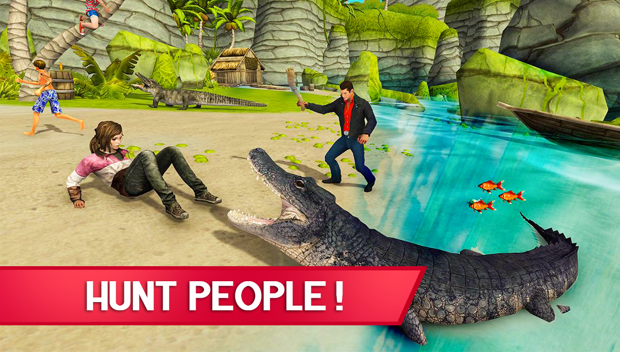 اسکرین شات 1 برنامه Hungry Crocodile 2 Shark Games