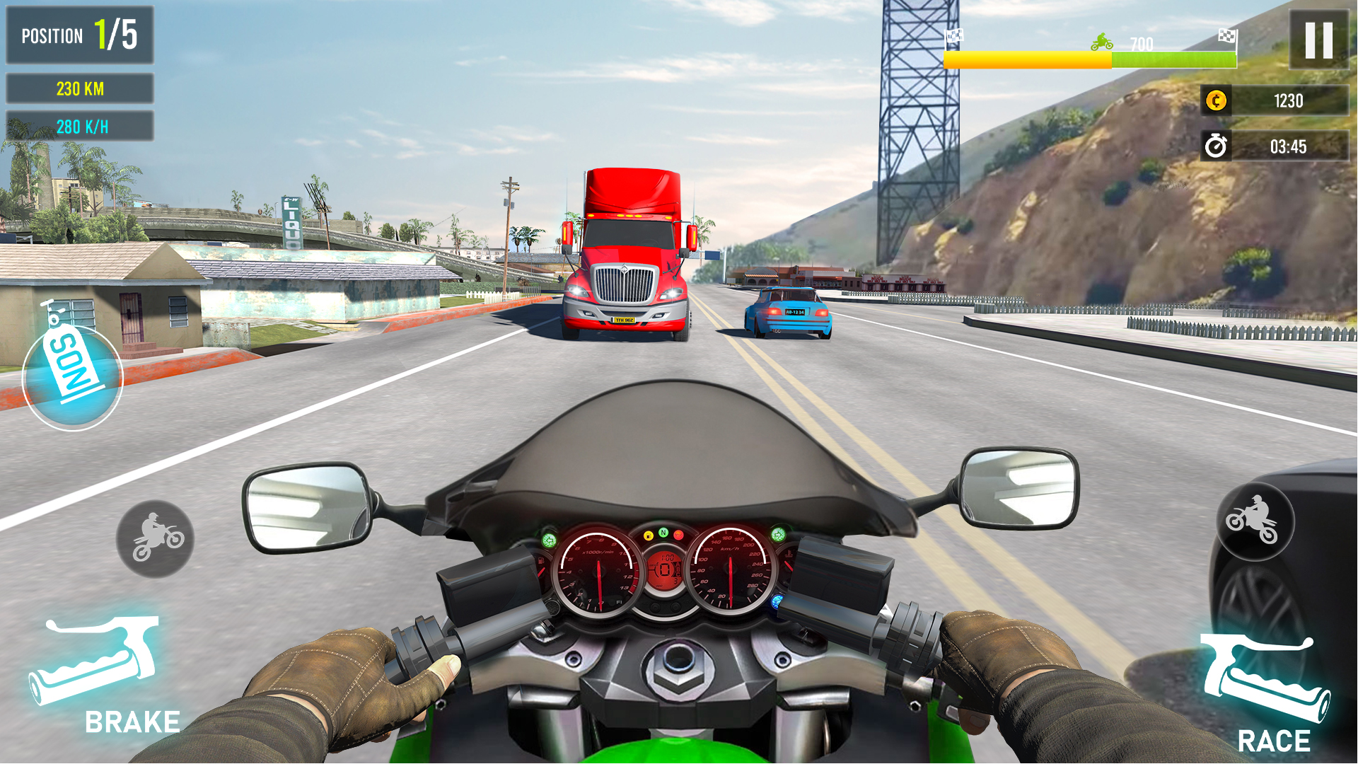 اسکرین شات 1 بازی Moto Traffic Bike Racing Games