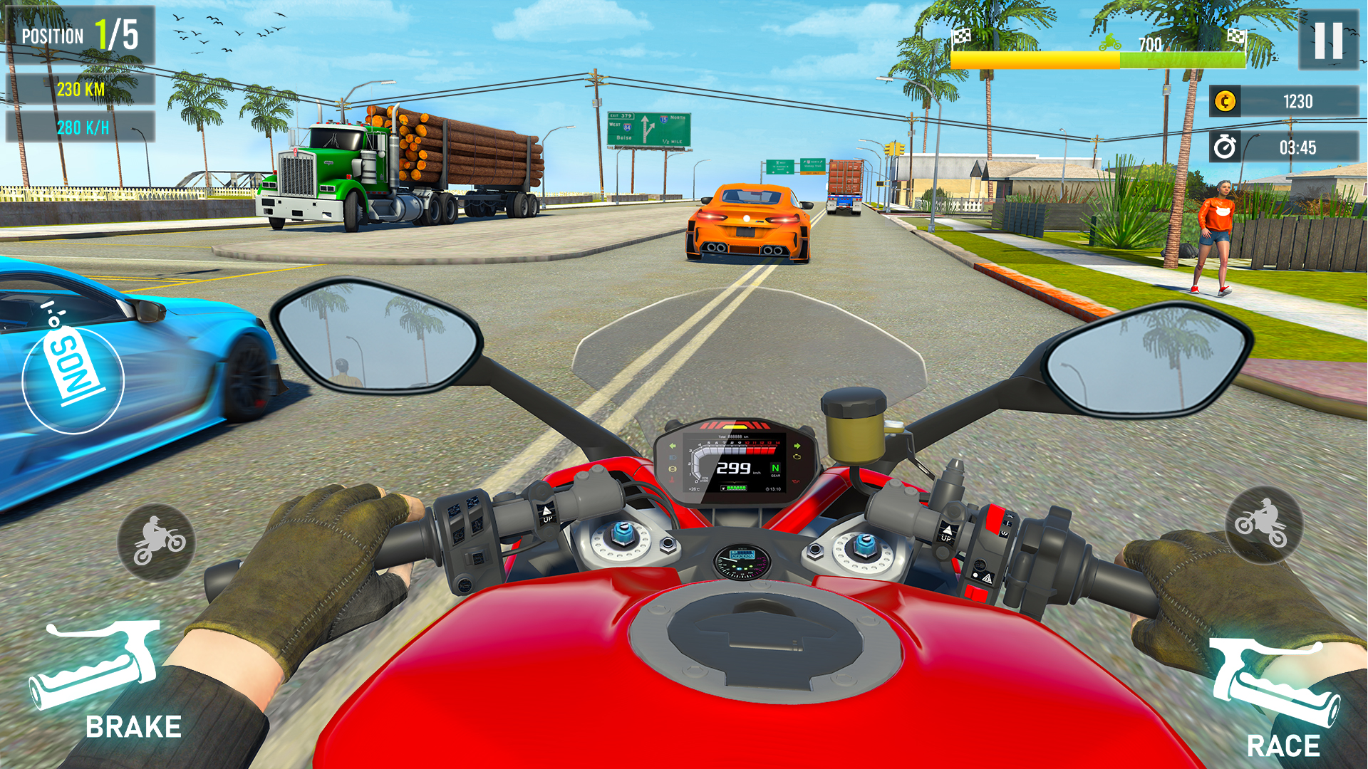 اسکرین شات 4 بازی Moto Traffic Bike Racing Games