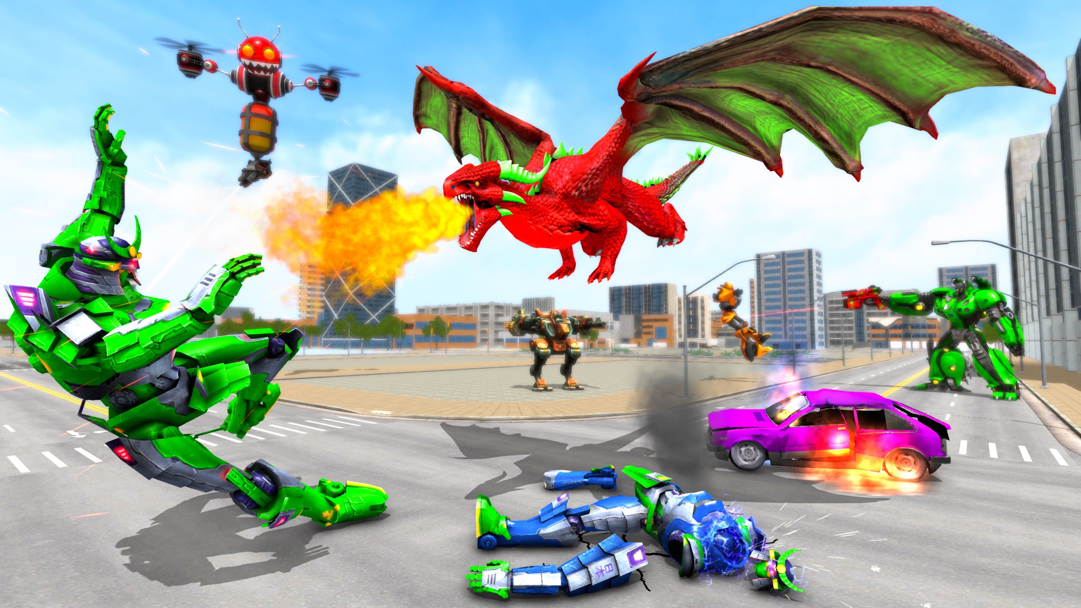اسکرین شات 2 بازی Robot Transform Fight & Battle