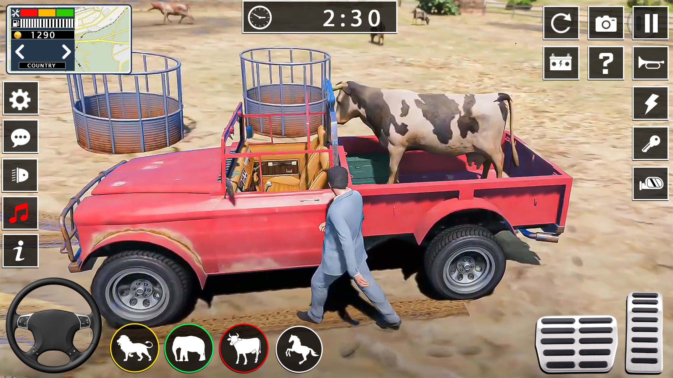 اسکرین شات 2 بازی Animal transport truck games