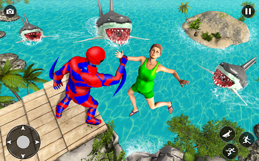 اسکرین شات 4 برنامه Spiderhero Rope Superhero Game
