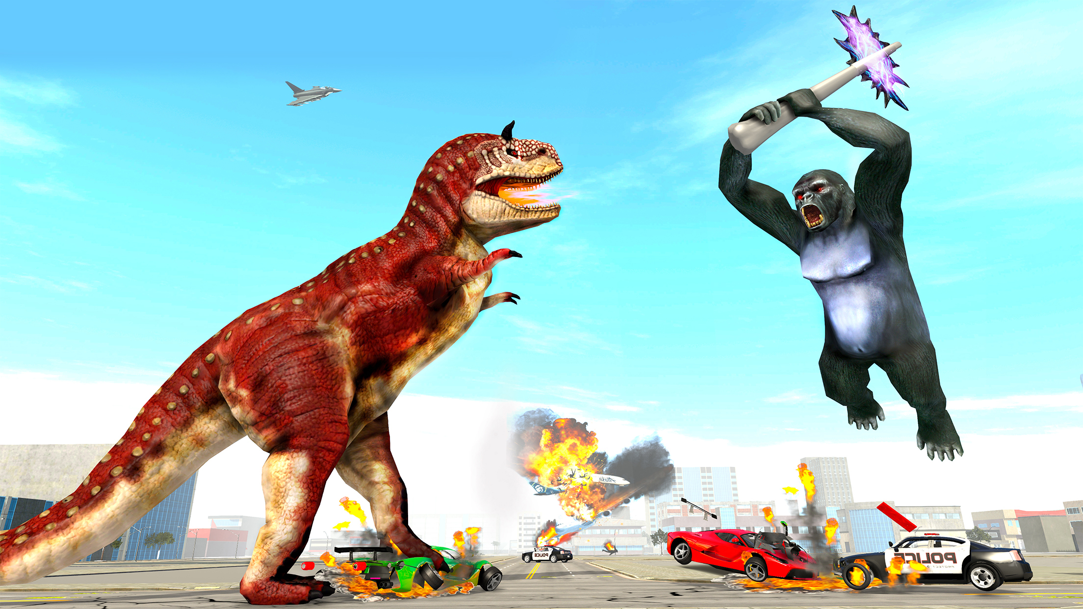 اسکرین شات 2 برنامه Angry Gorilla Attack City Sim