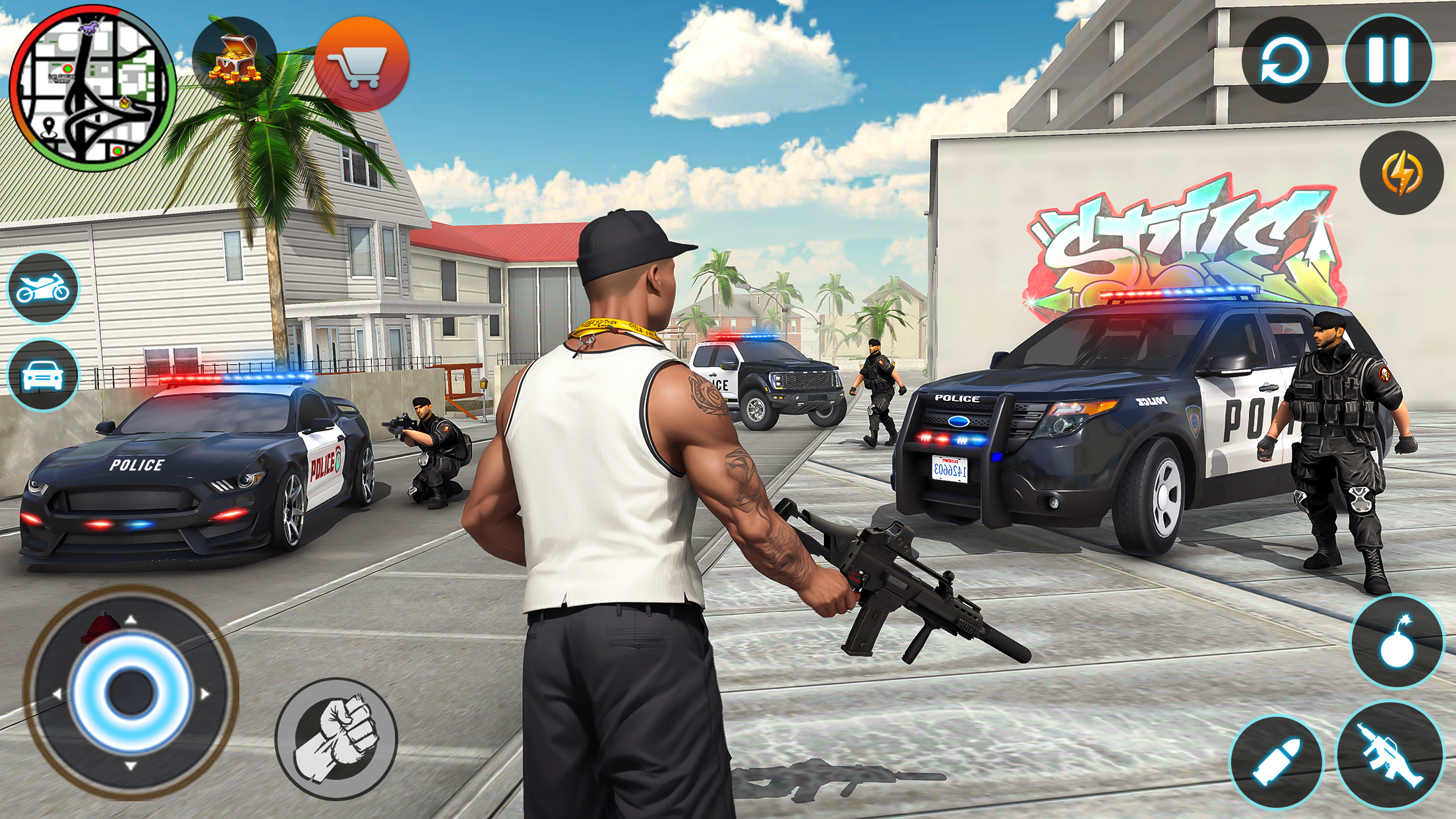 اسکرین شات 3 بازی Police Thief Games: Cop Sim