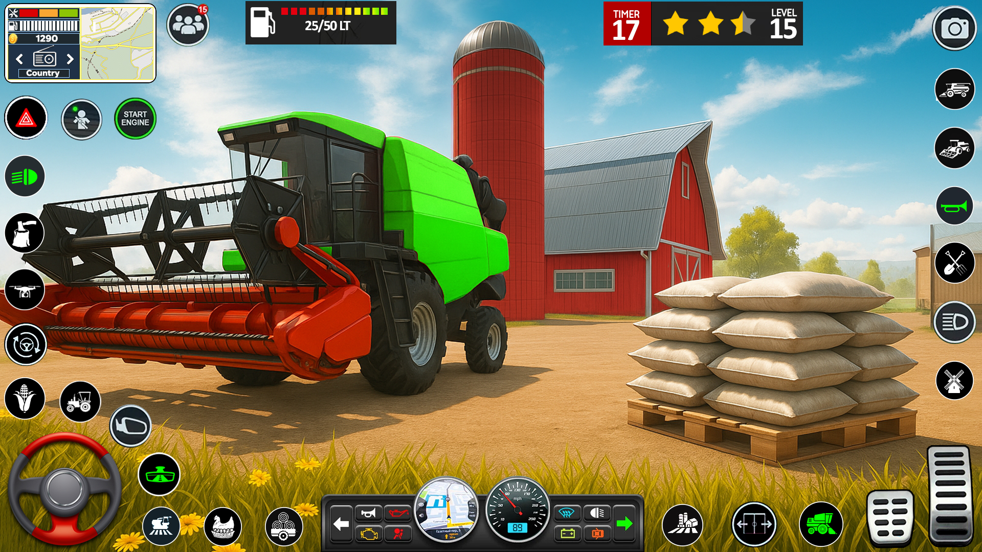 اسکرین شات 4 برنامه Big Farming Tractor Game 3D