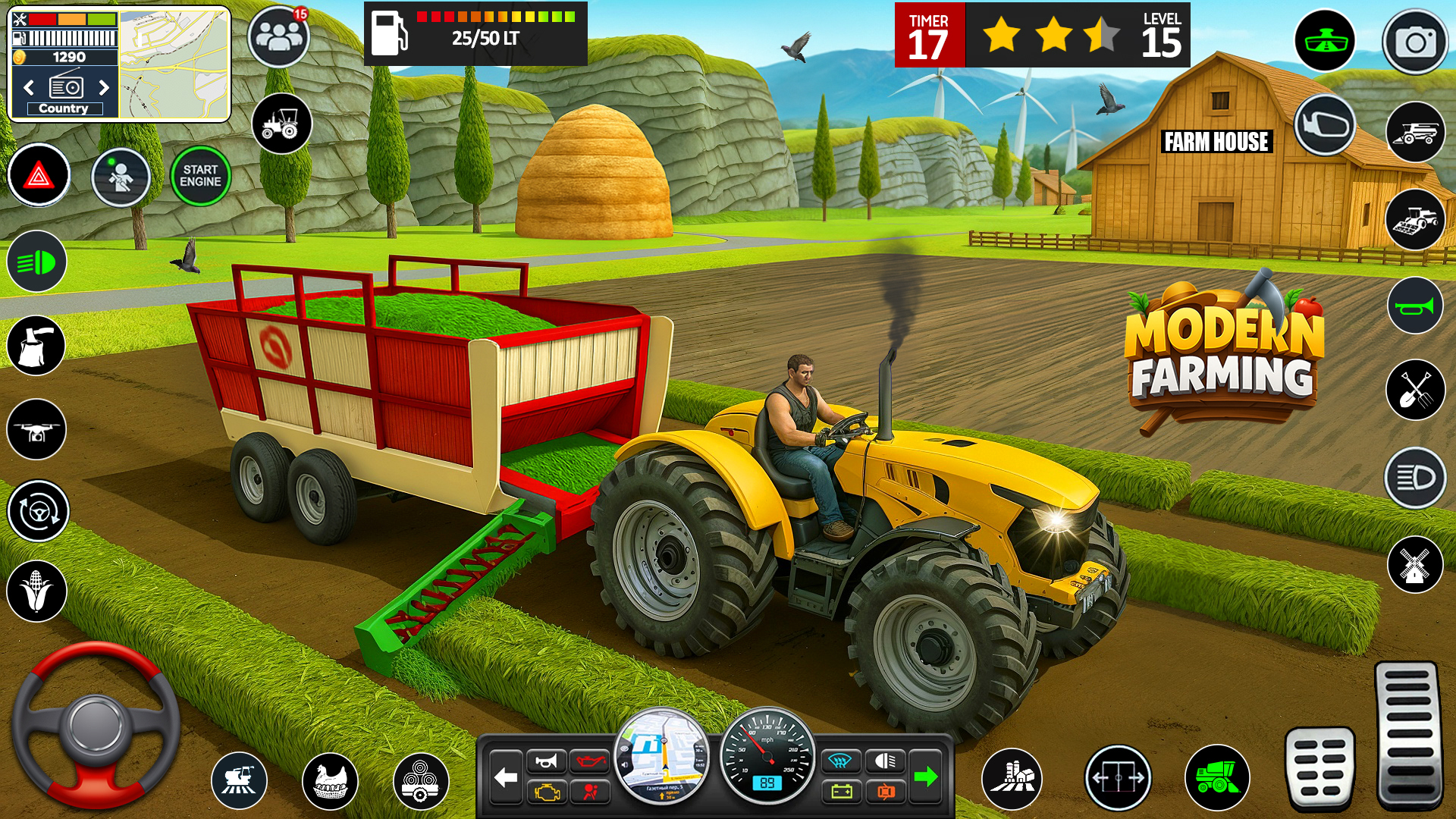 اسکرین شات 2 برنامه Big Farming Tractor Game 3D