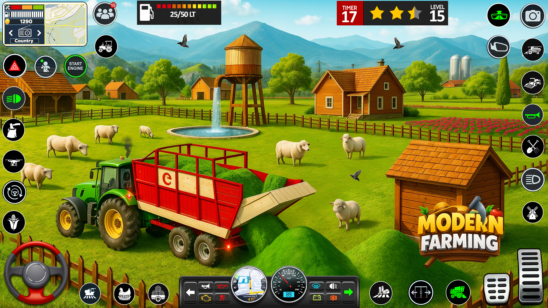 اسکرین شات 5 برنامه Big Farming Tractor Game 3D