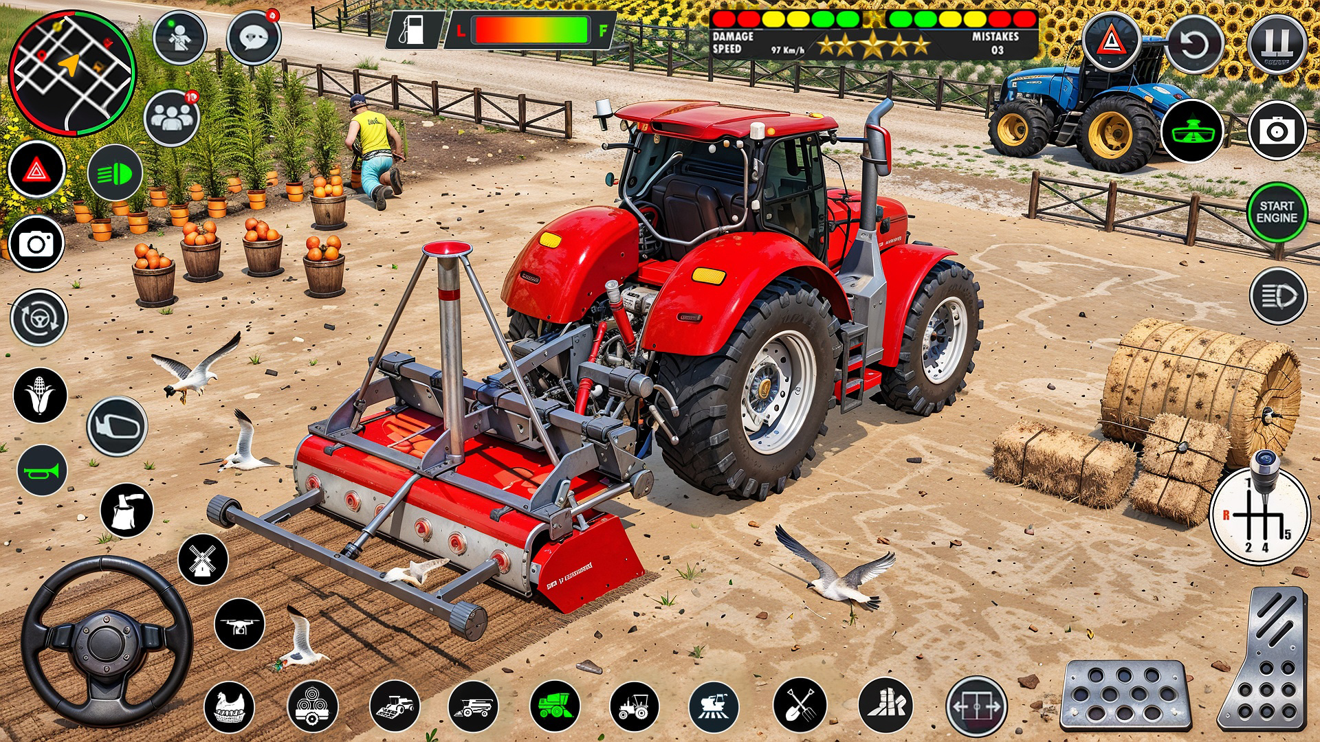 اسکرین شات 3 برنامه Big Farming Tractor Game 3D