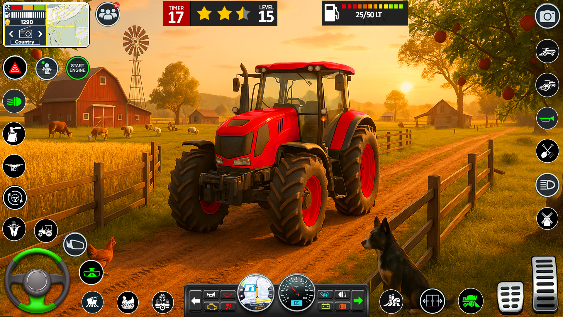 اسکرین شات 3 برنامه Big Farming Tractor Game 3D