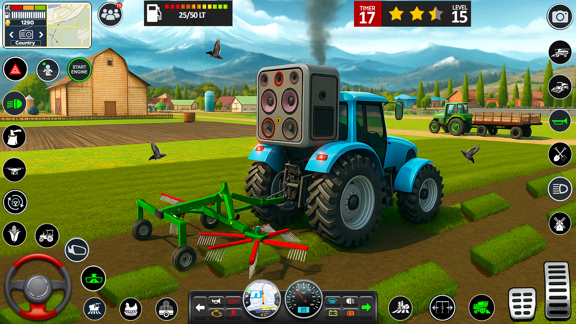 اسکرین شات 1 برنامه Big Farming Tractor Game 3D
