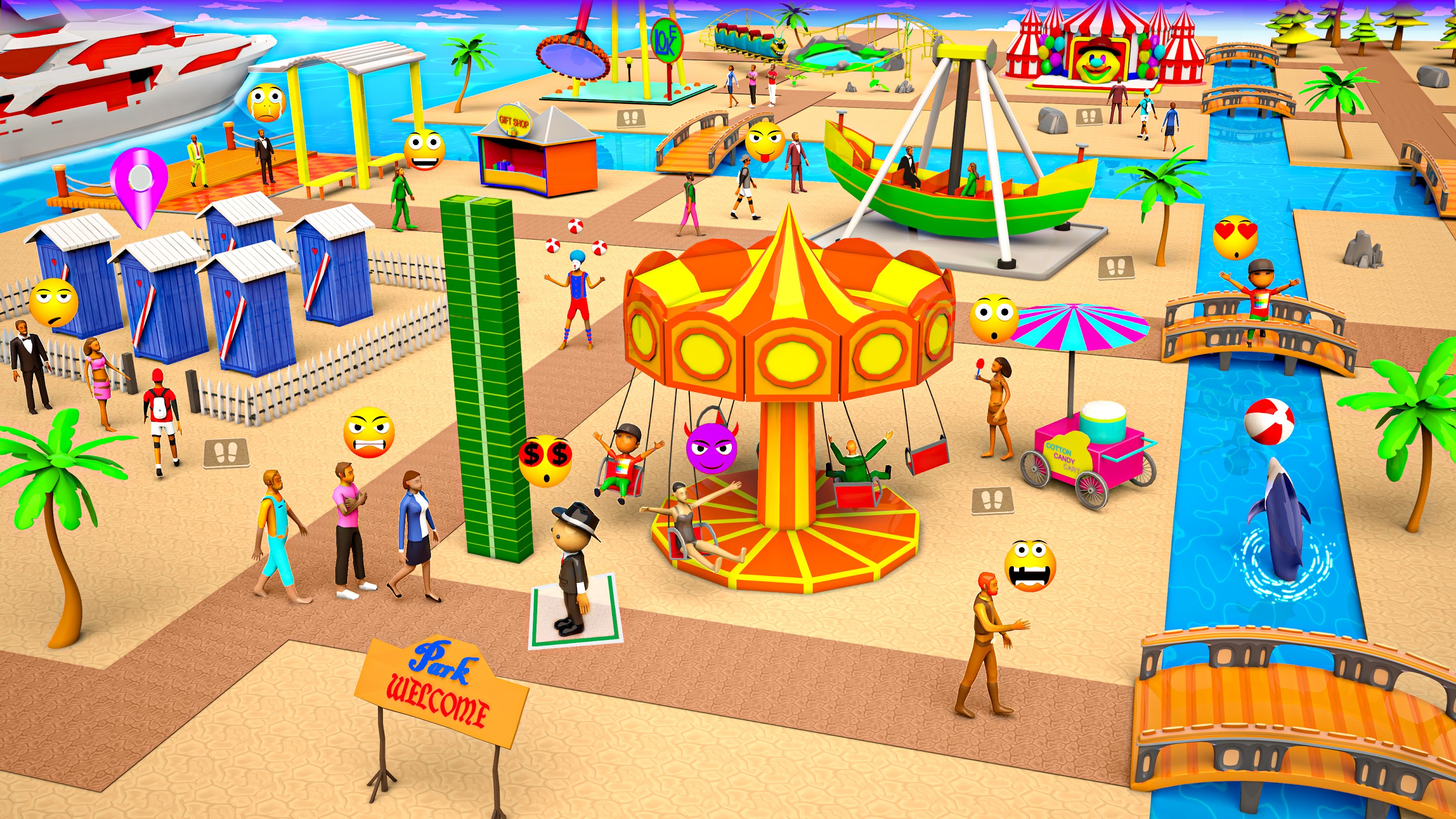 اسکرین شات 4 بازی Tourist Island Tycoon Games
