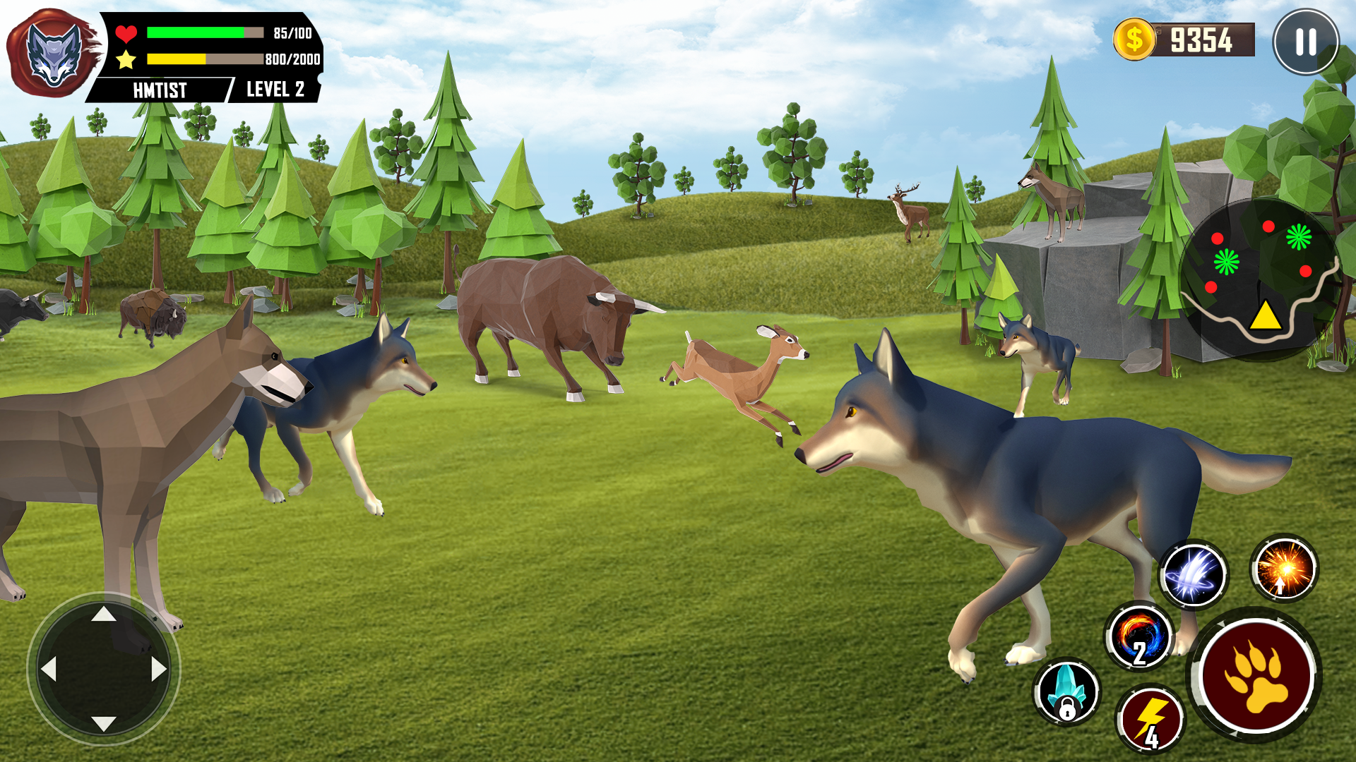 اسکرین شات 4 بازی Wolf Simulator Wild Animals 3D