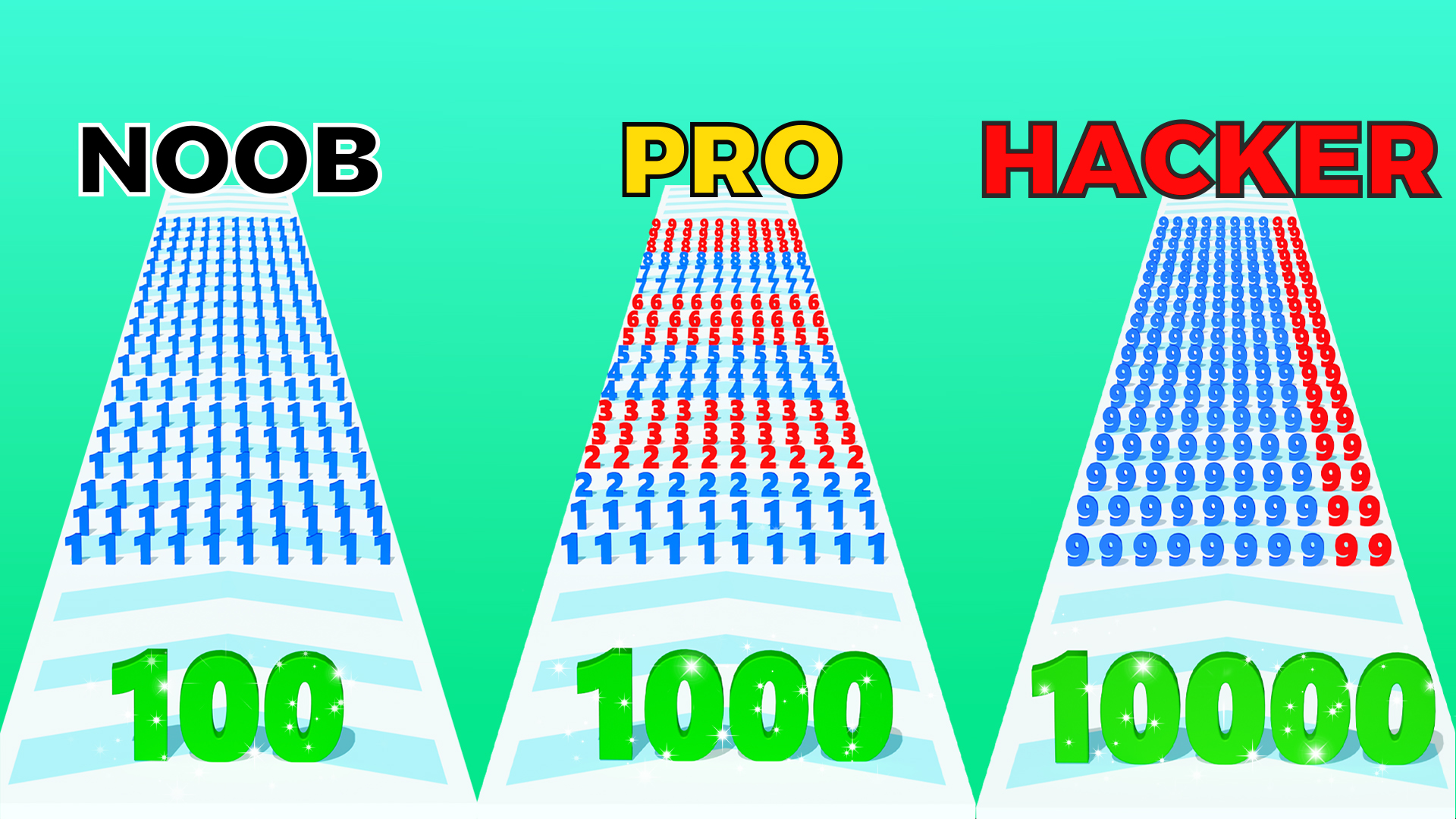 اسکرین شات 1 بازی Numbers Madness Run Merge Game