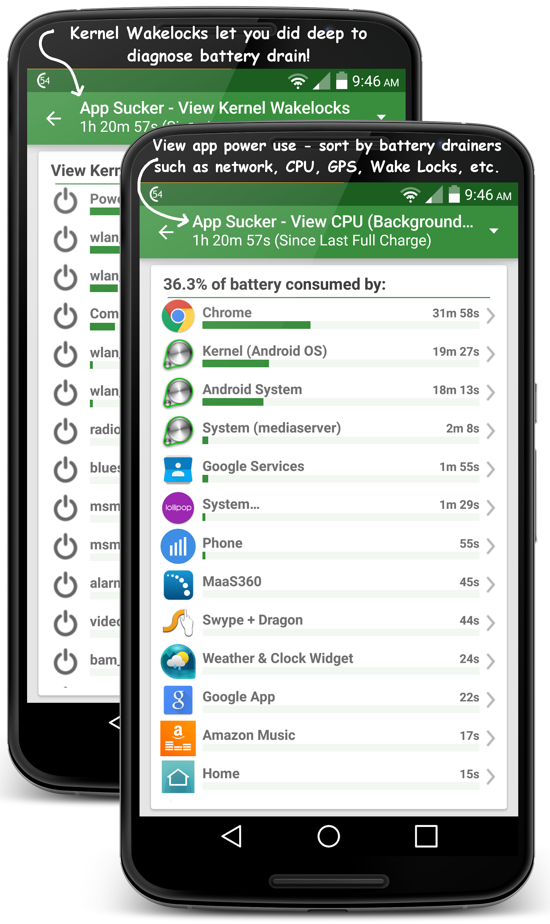 اسکرین شات 2 برنامه GSam Battery Monitor