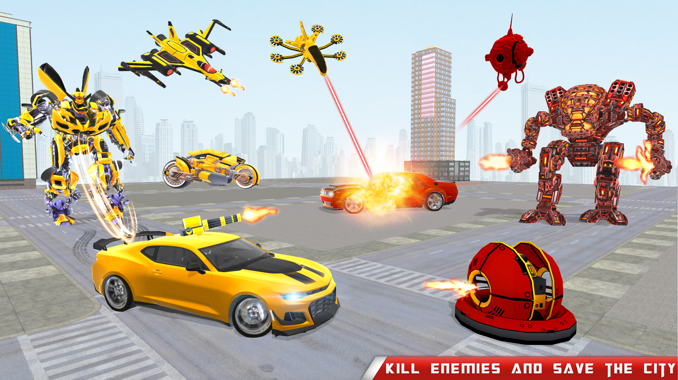 اسکرین شات 3 بازی Robot Car Transform War Games