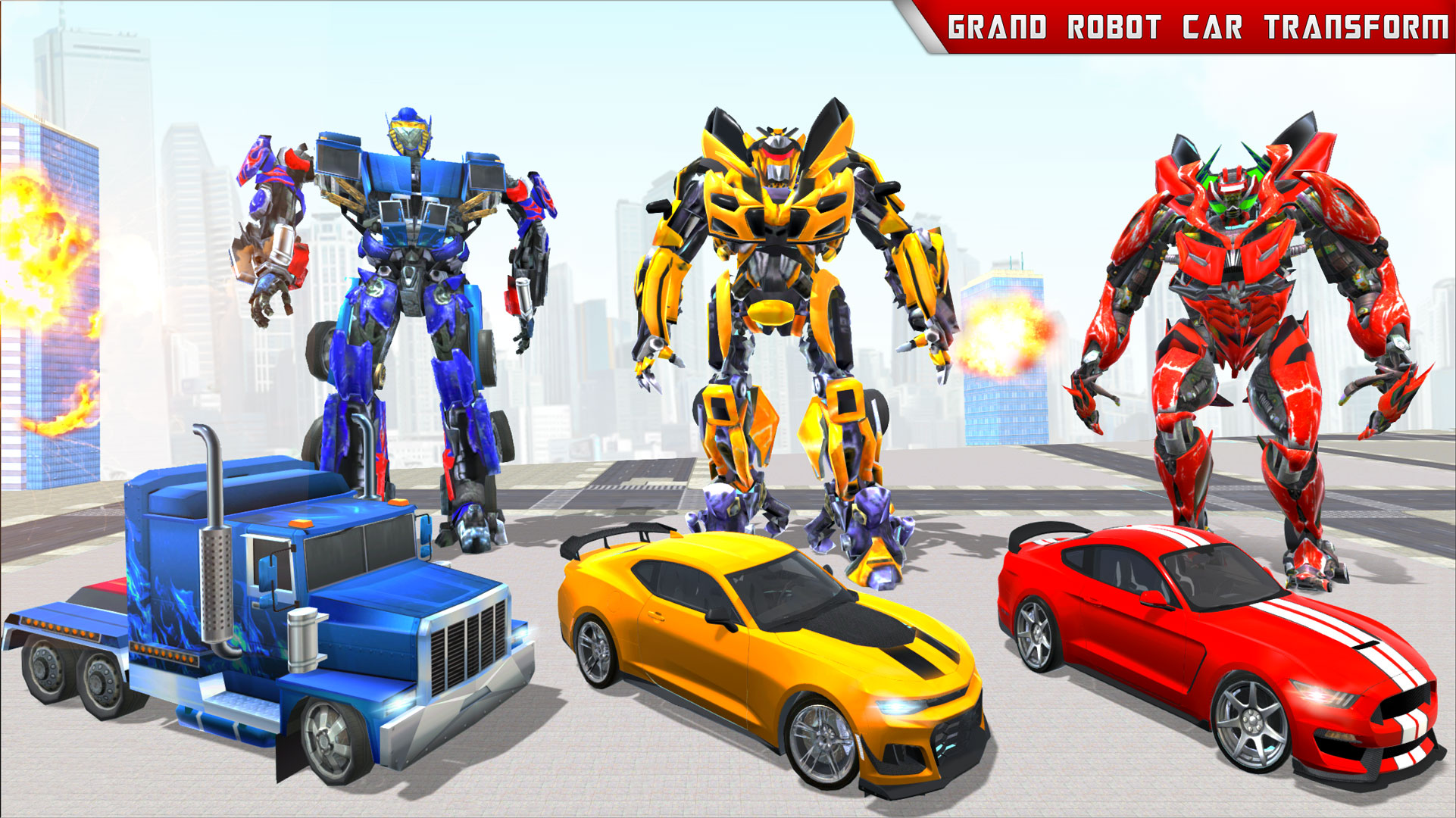 اسکرین شات 1 بازی Robot Car Transform War Games