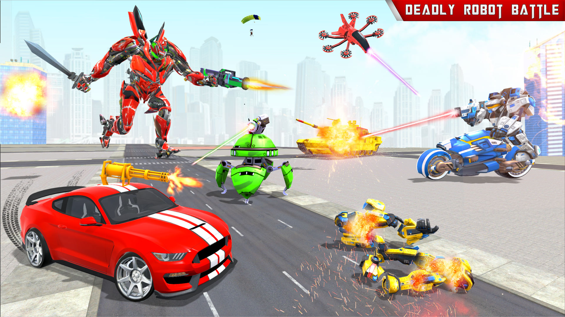 اسکرین شات 6 بازی Robot Car Transform War Games