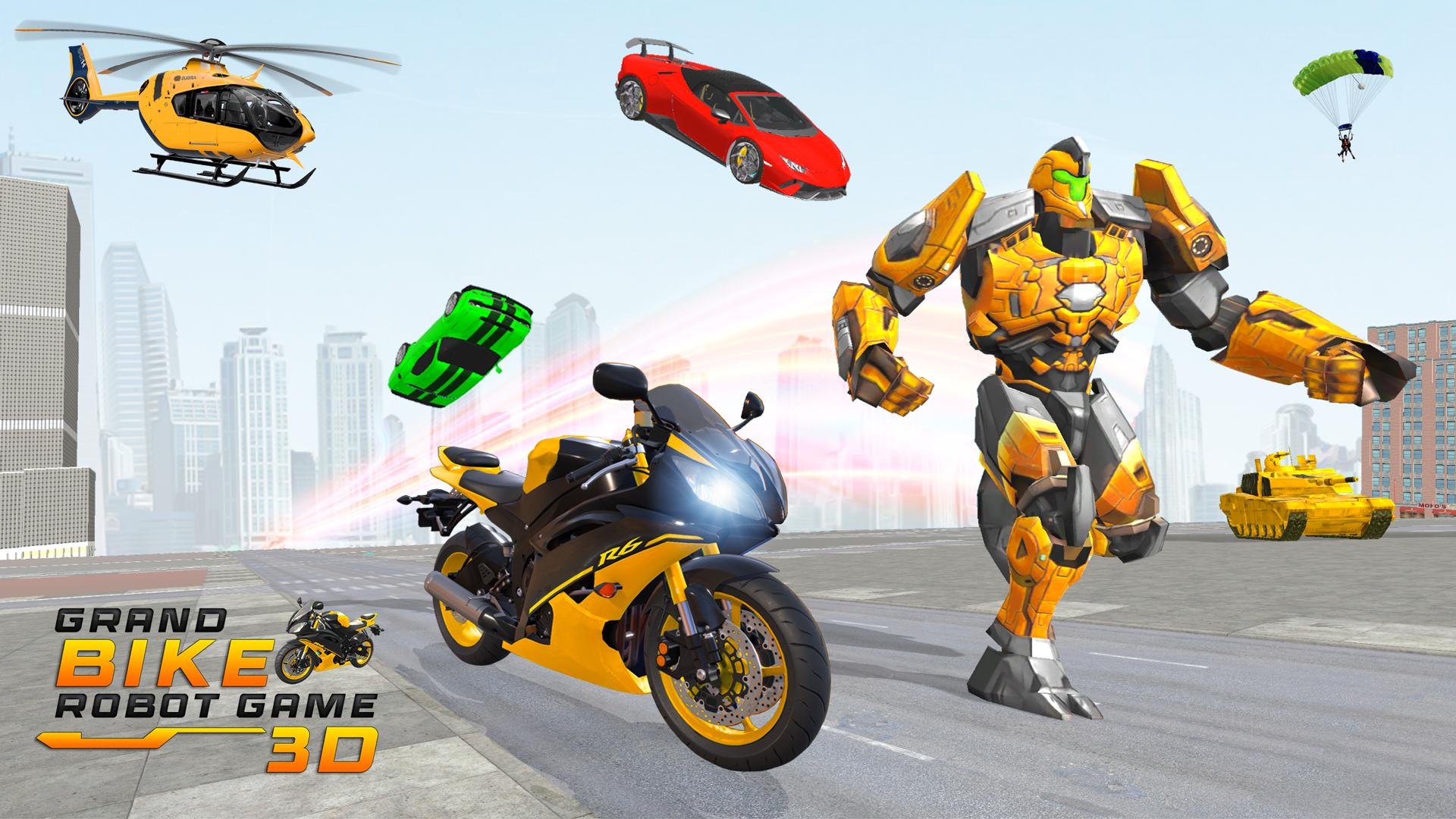 اسکرین شات 2 برنامه Bike Robot Shooting: War Games