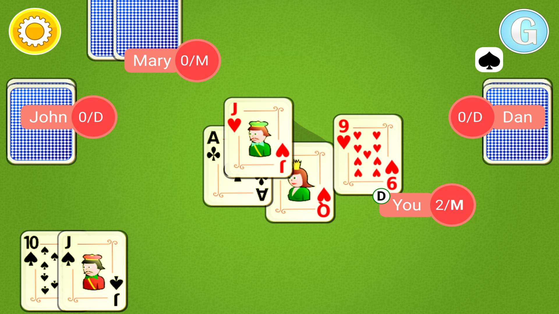 اسکرین شات 3 بازی Euchre Mobile