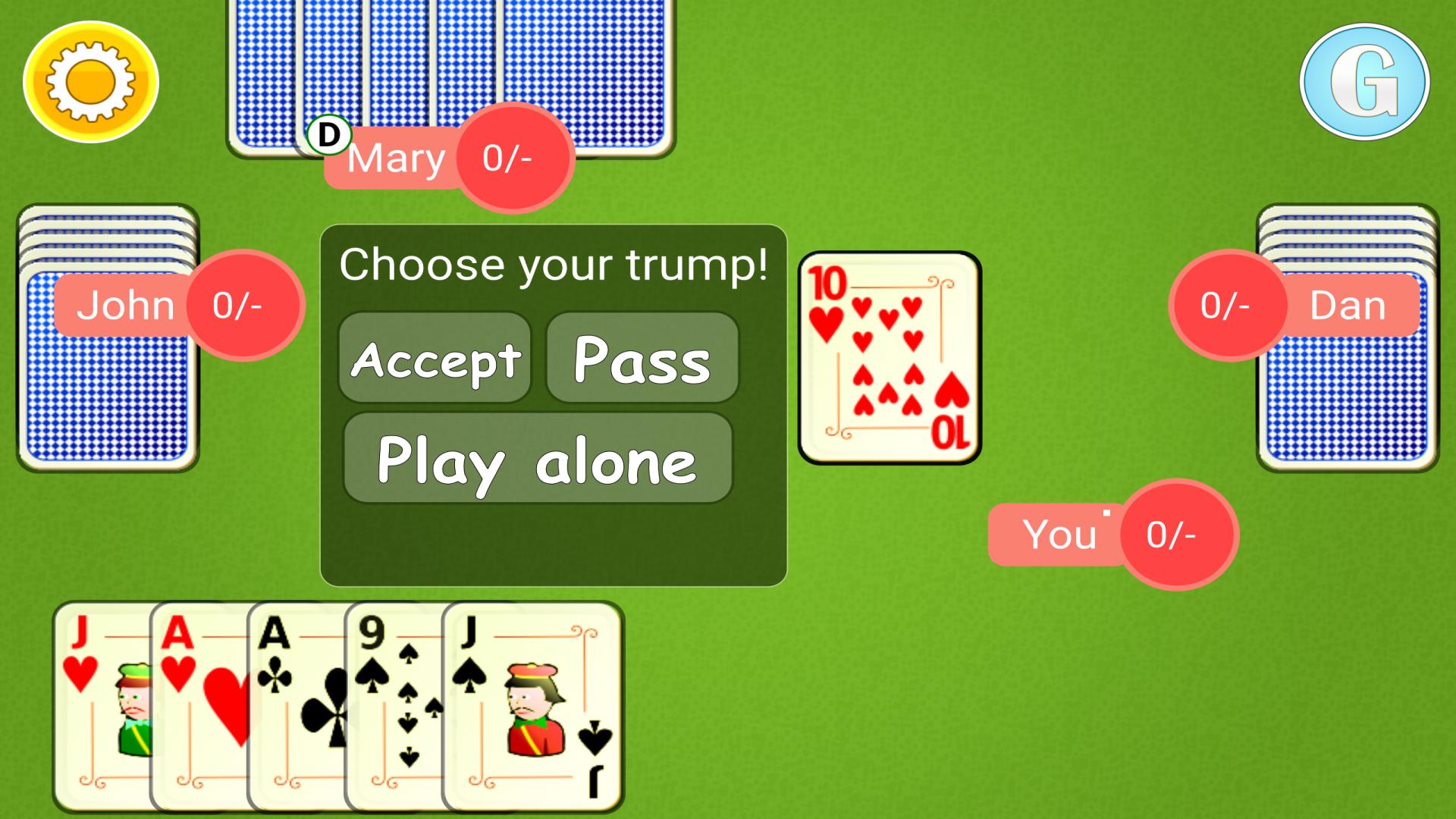 اسکرین شات 4 بازی Euchre Mobile