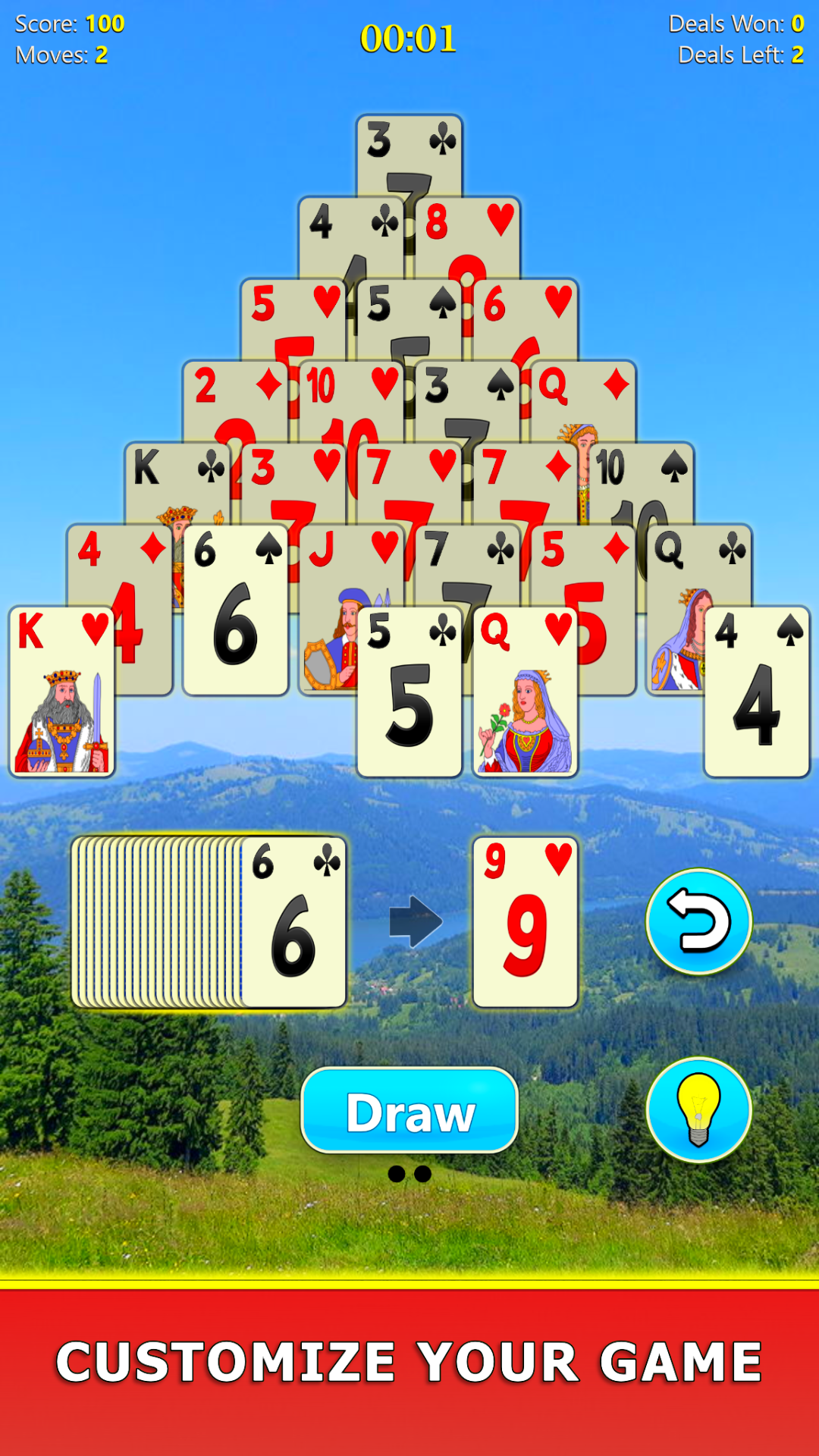 اسکرین شات 2 بازی Pyramid Solitaire Mobile