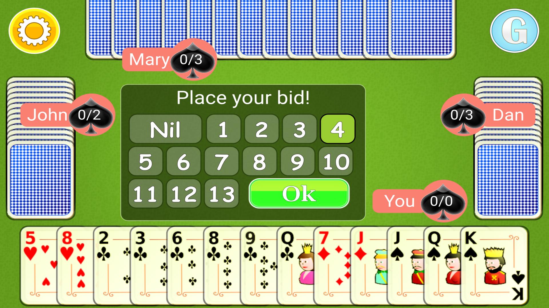 اسکرین شات 4 بازی Spades Mobile
