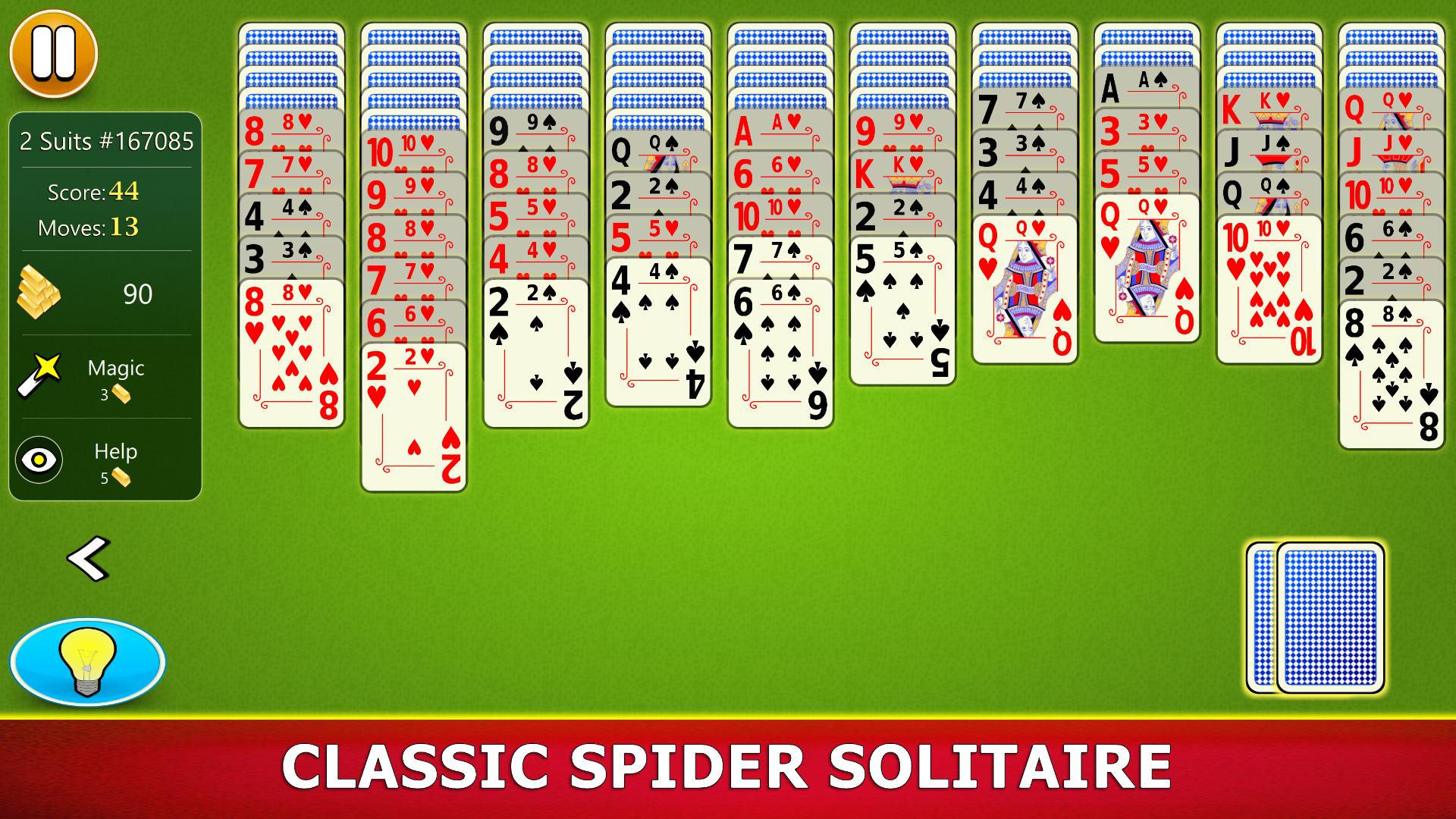 اسکرین شات 1 بازی Spider Solitaire Mobile