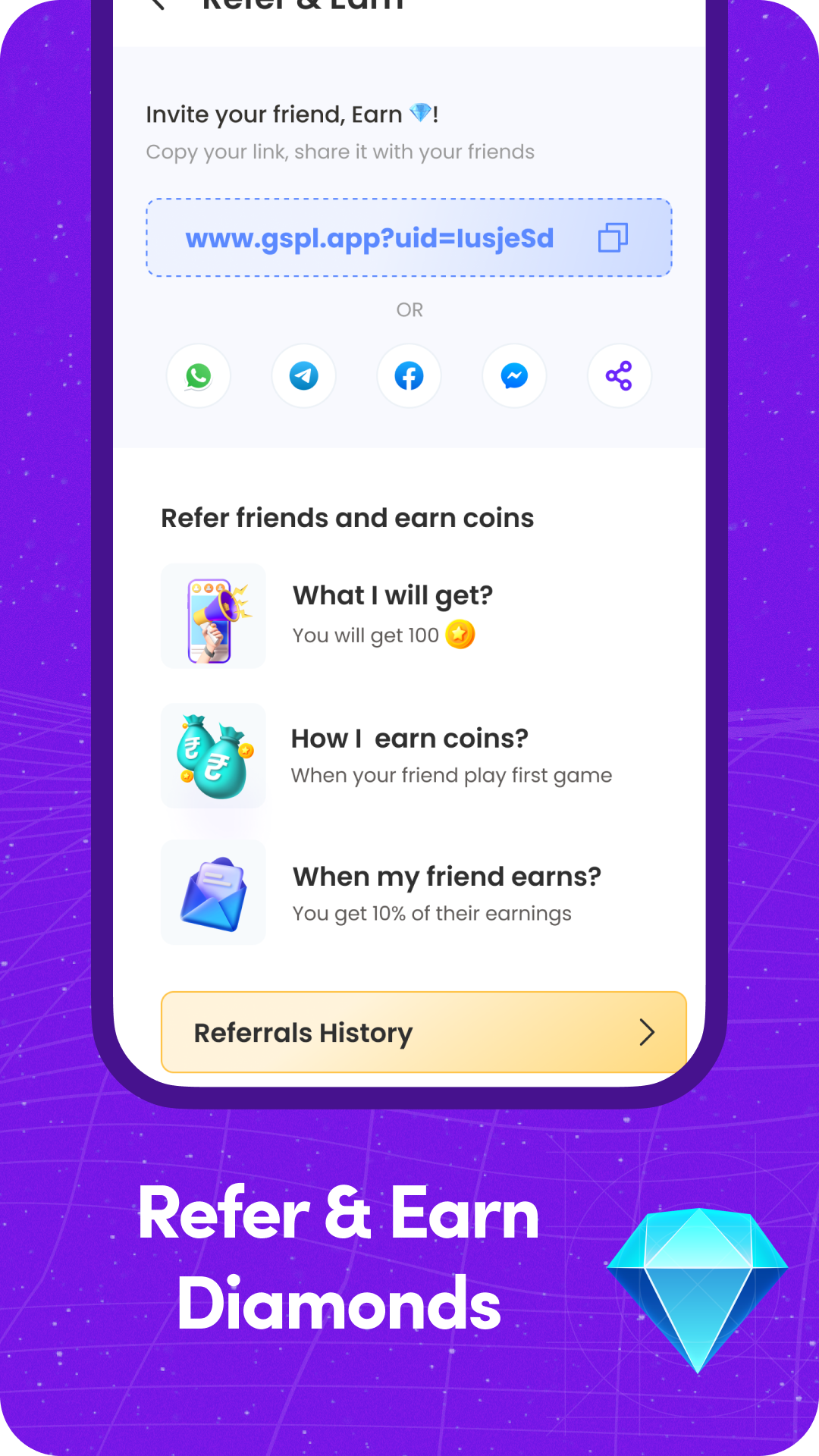 اسکرین شات 4 برنامه Earn Diamonds for Bang Mobile