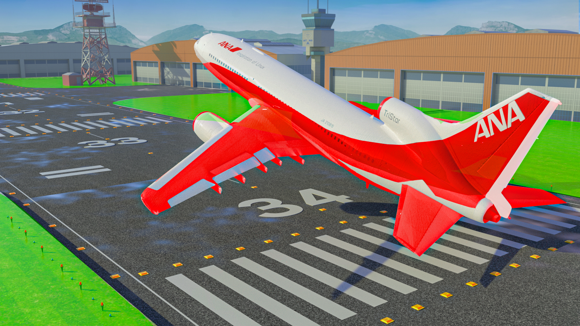 اسکرین شات 3 بازی City Airplane Pilot Flight Sim