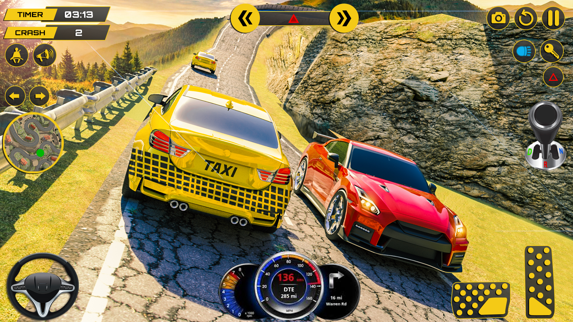 اسکرین شات 3 بازی Taxi Games: City Car Driving