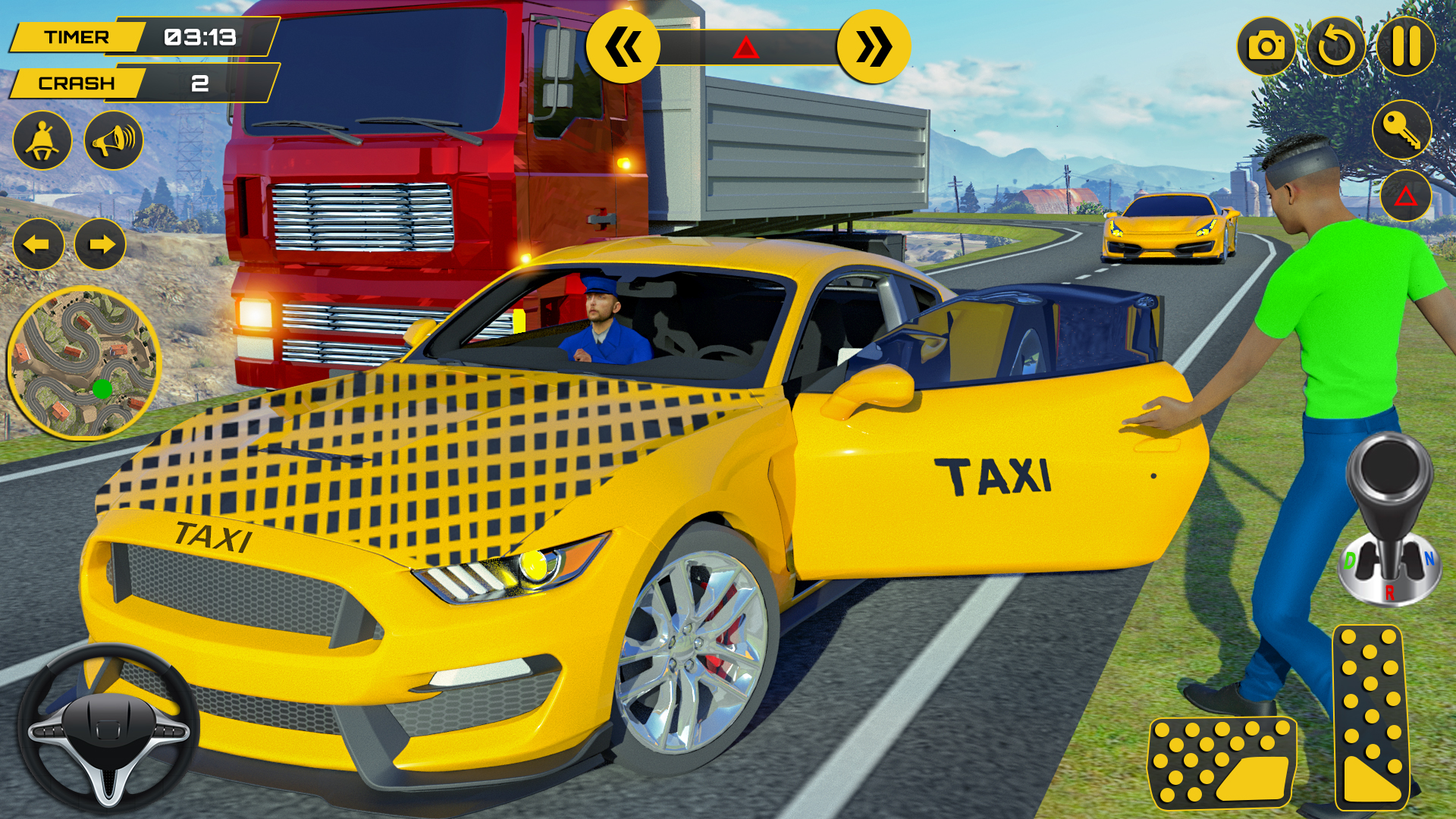 اسکرین شات 4 بازی Taxi Games: City Car Driving