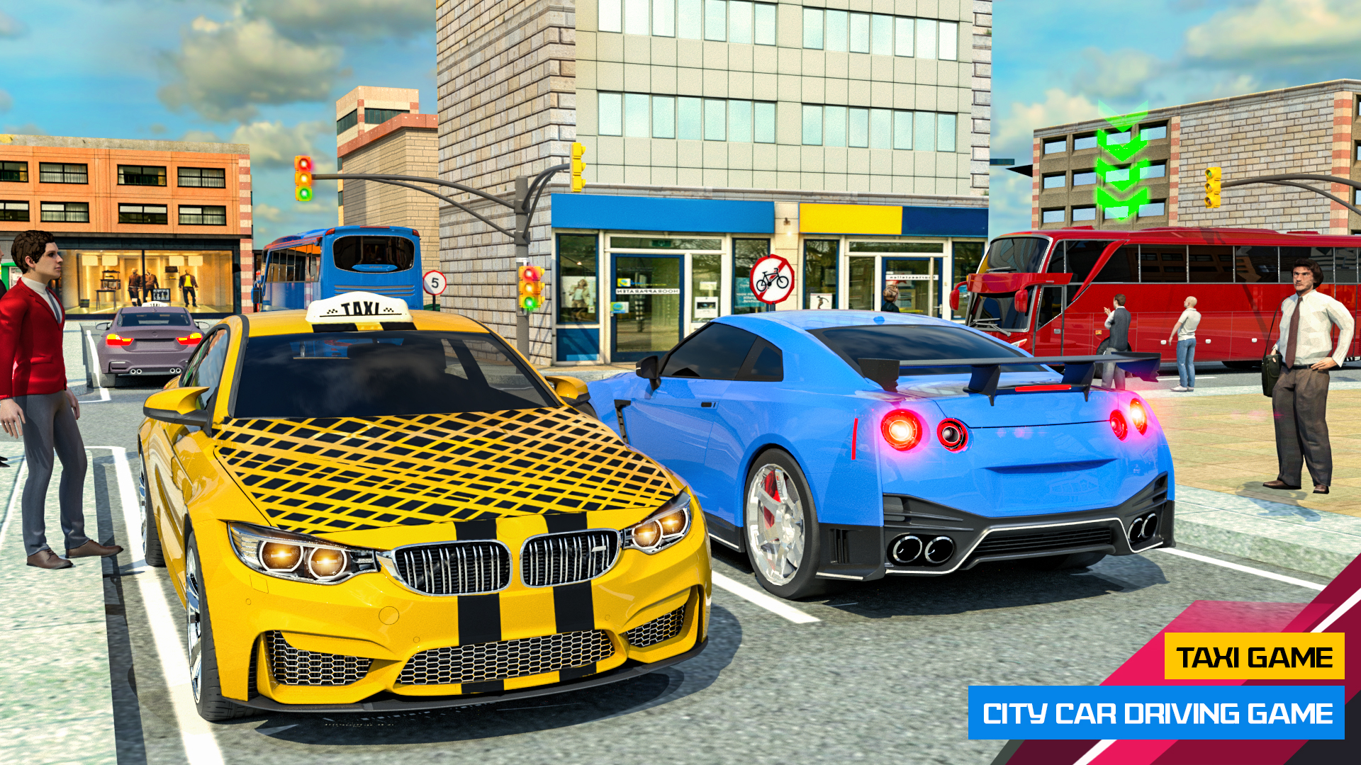 اسکرین شات 1 بازی Taxi Games: City Car Driving