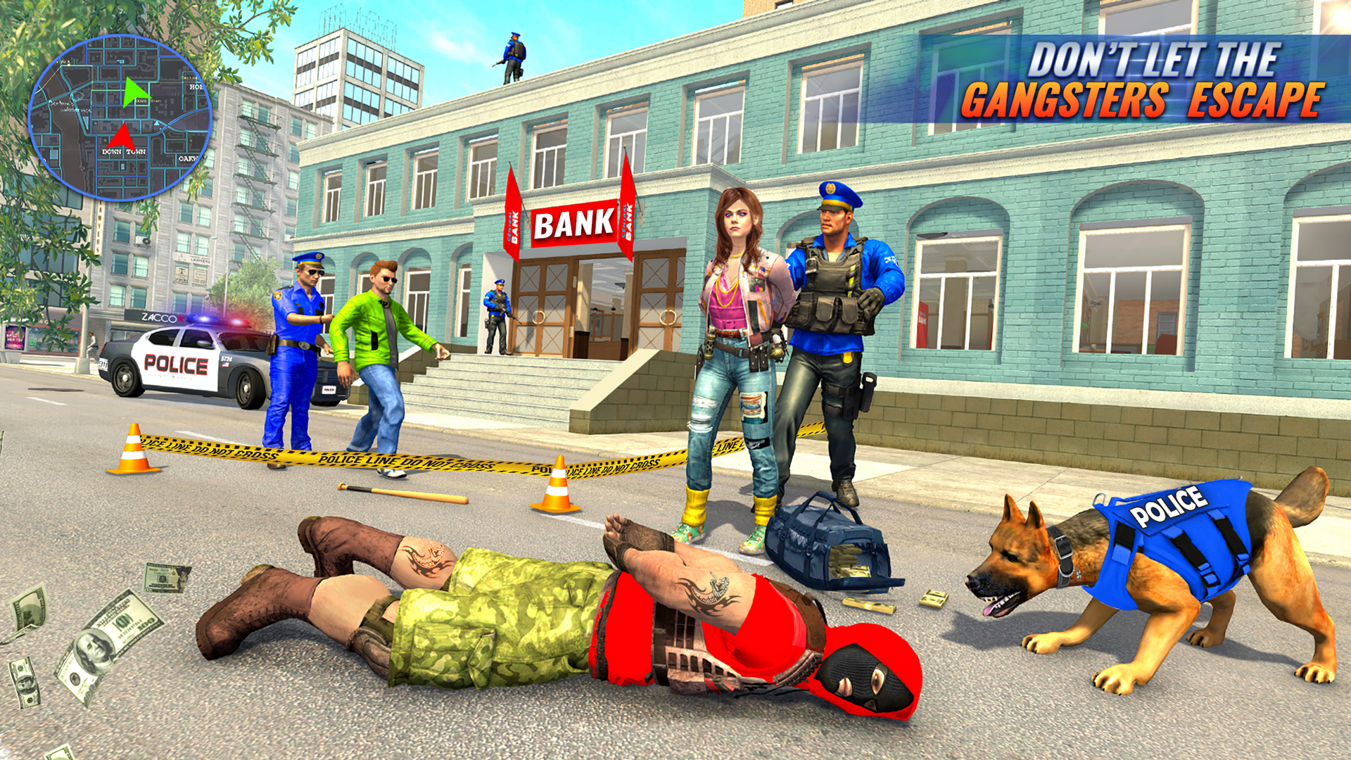 اسکرین شات 3 برنامه US Police Dog Bank Crime Chase